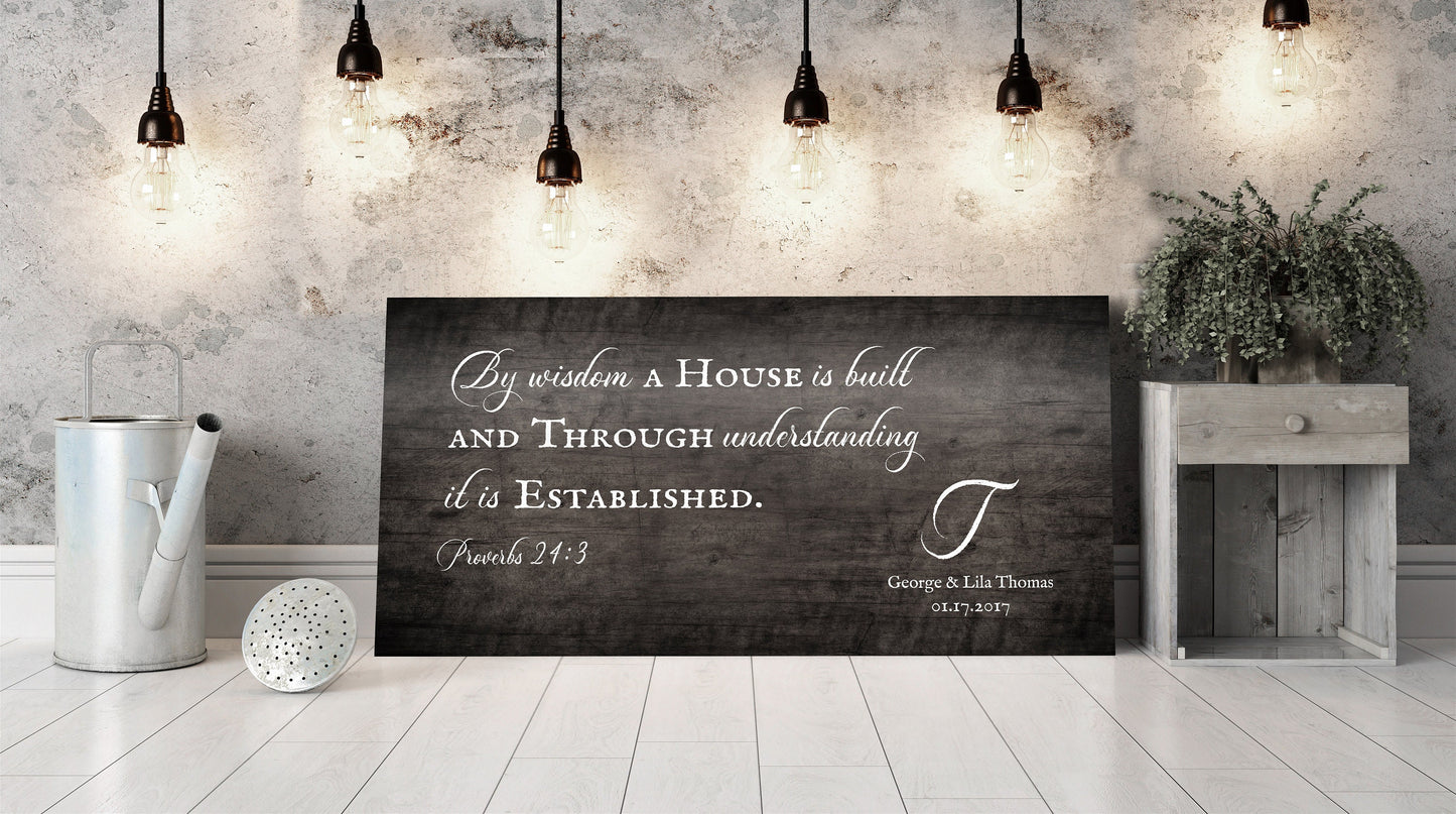 Proverbs 24:3 Christian Family Sign - HoneycombProverbs - Signs - Christian Wall Art