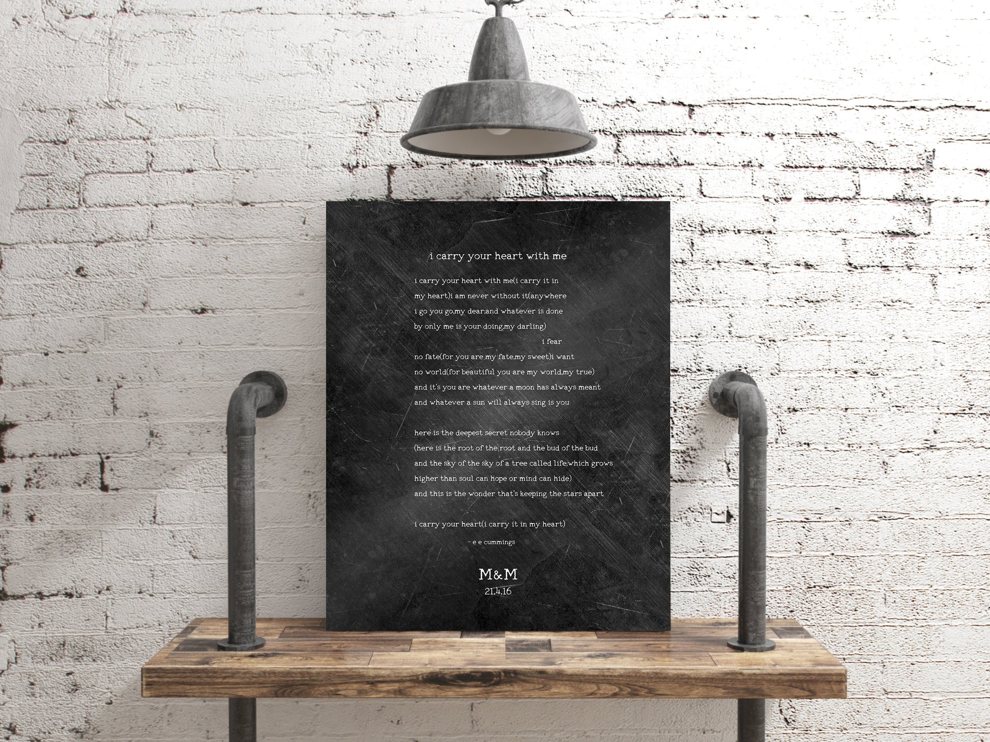 6th Anniversary Keepsake I Carry Your Heart with Me - HoneycombProverbs - Signs - 