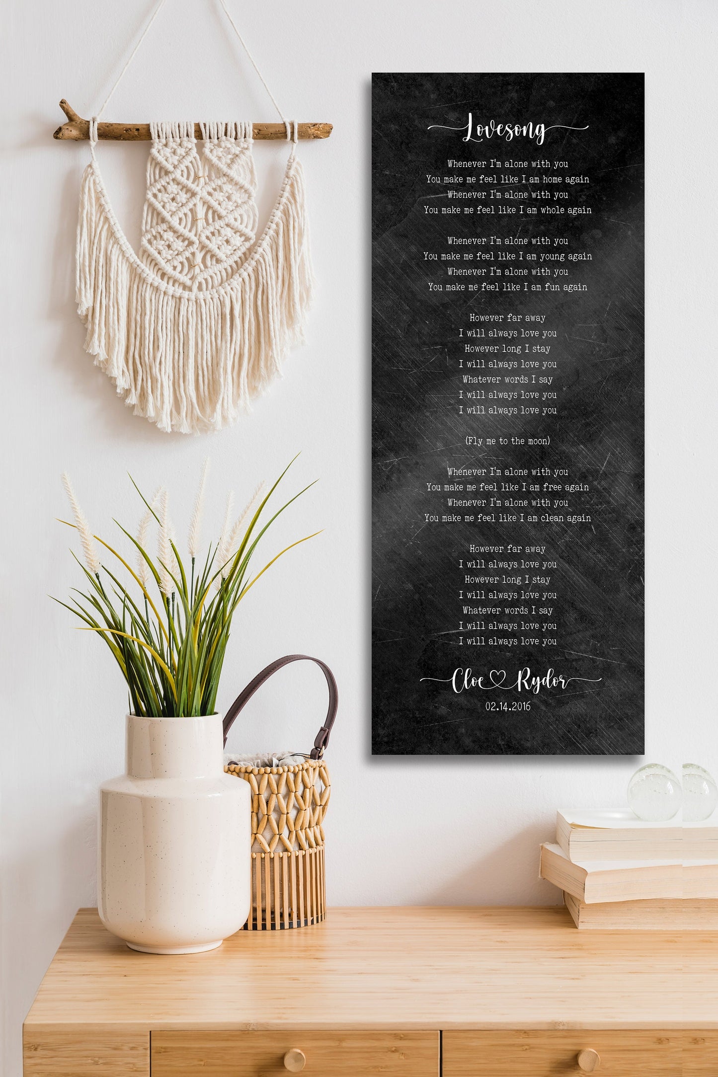6th Anniversary Personalized Song Lyric Sign - HoneycombProverbs - Signs - Iron Anniversary Gifts