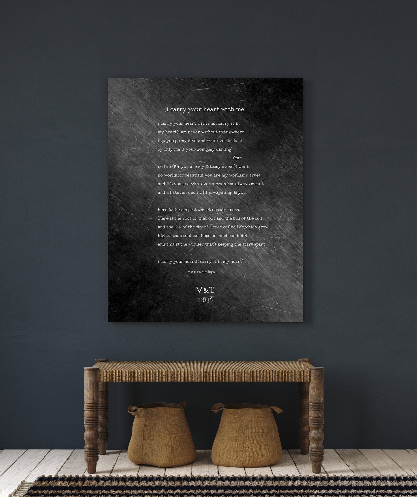 6th Anniversary Keepsake I Carry Your Heart with Me - HoneycombProverbs - Signs - 