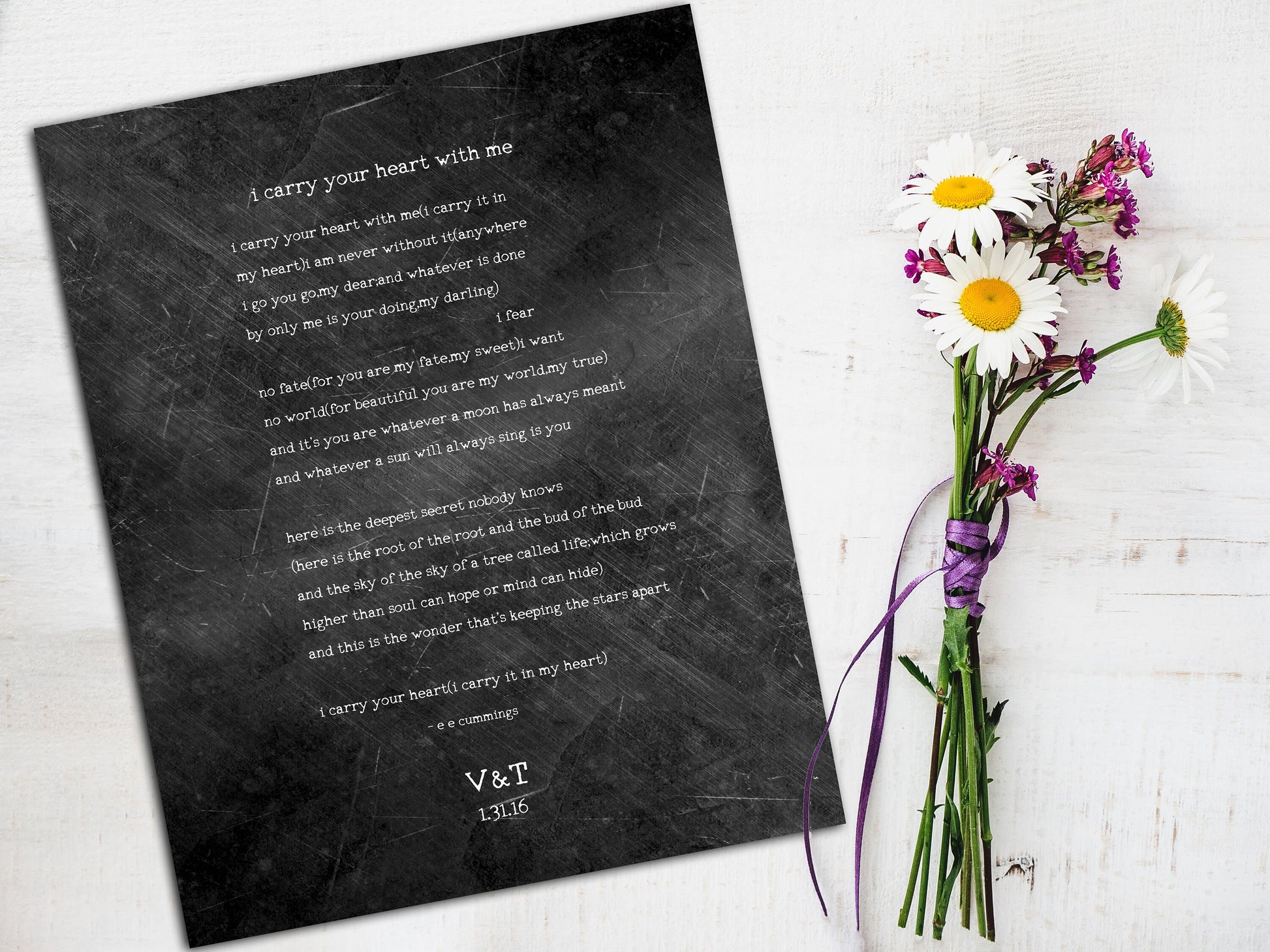 6th Anniversary Keepsake I Carry Your Heart with Me - HoneycombProverbs - Signs - 