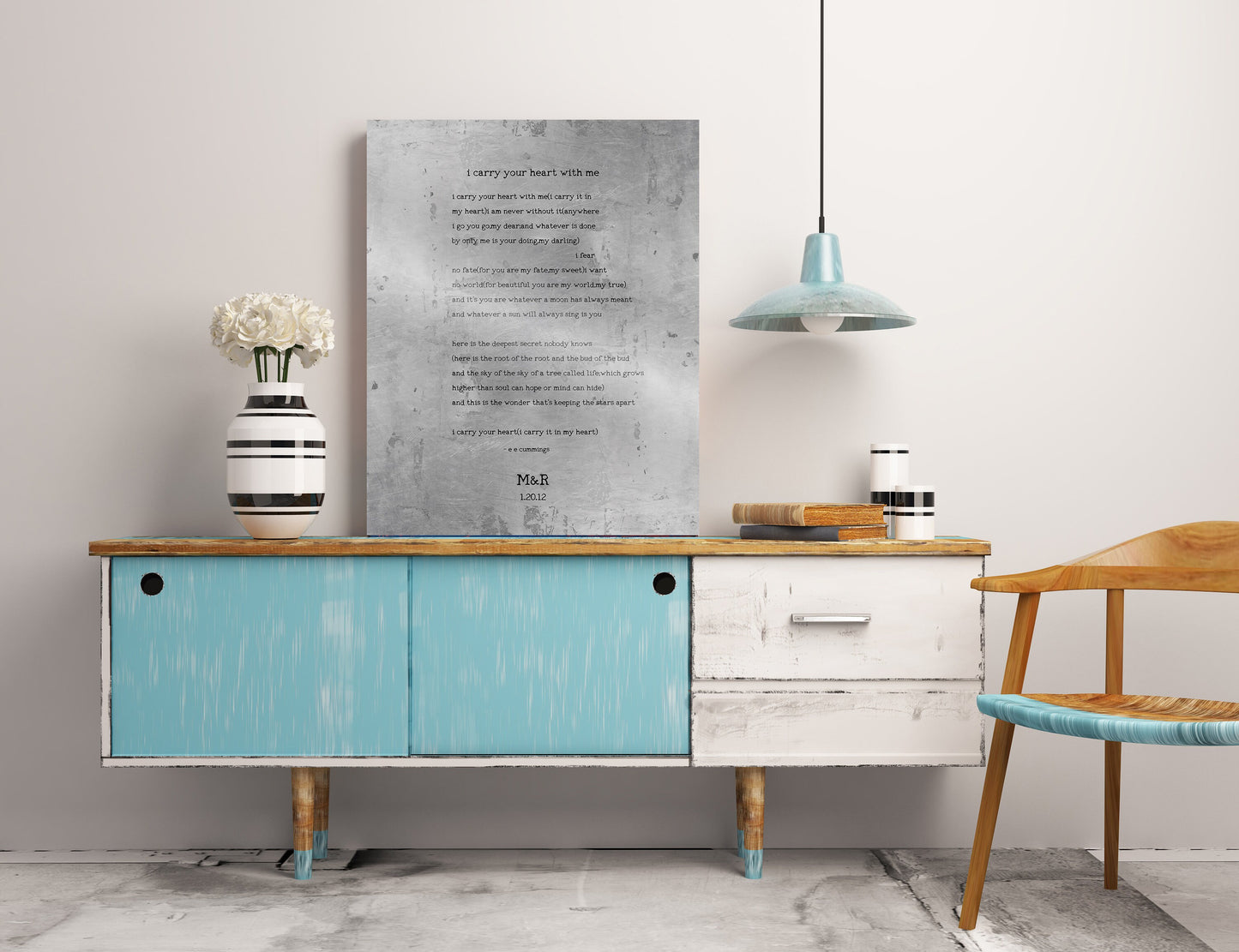 I Carry Your Heart with Me, 10 Year Anniversary Gift for Him - HoneycombProverbs - Signs - Tin Anniversary Gifts