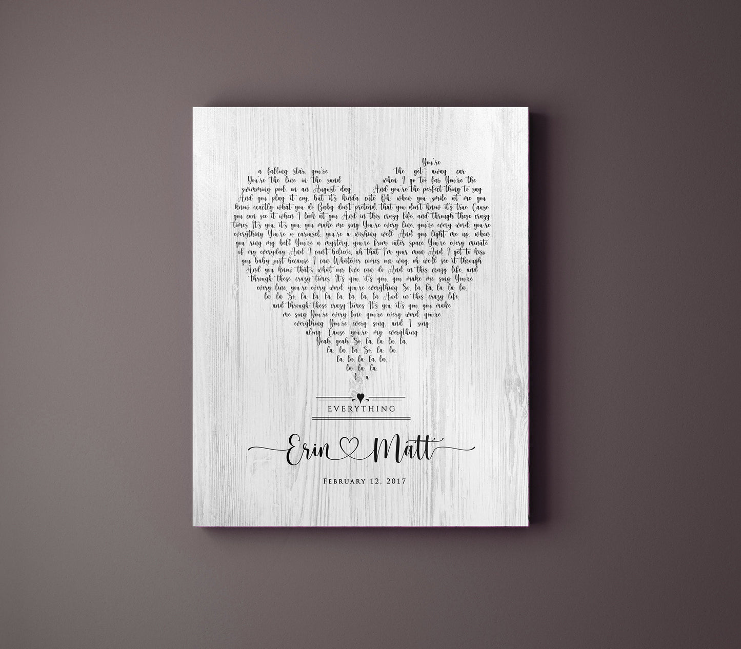 Song of My Heart Song Lyrics on Wood - HoneycombProverbs - Signs - 5 year anniversary gifts