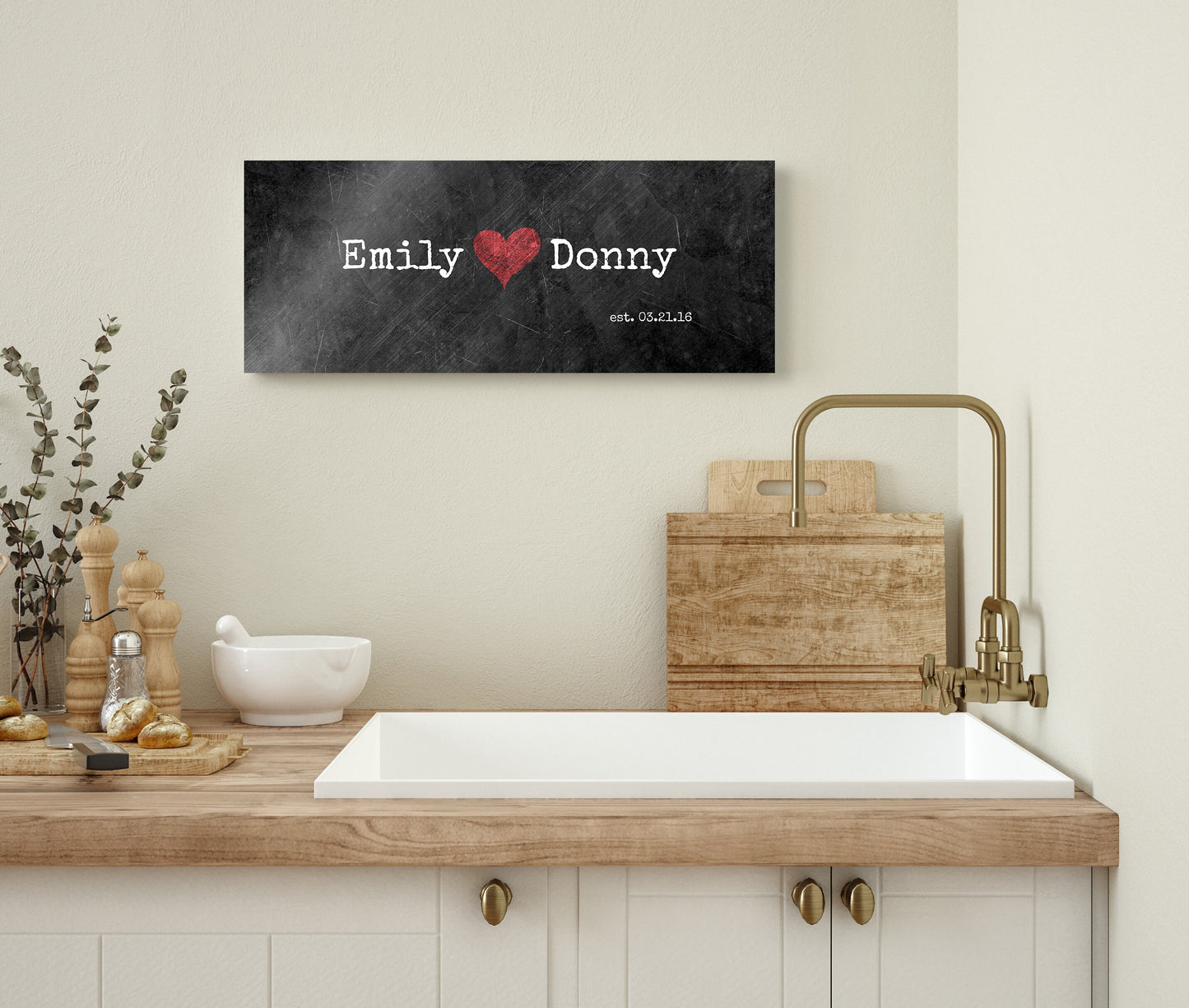 Couples Name Sign, 6 Year Anniversary Gift - HoneycombProverbs - Gifts For The Couple - Name Signs Wall Art