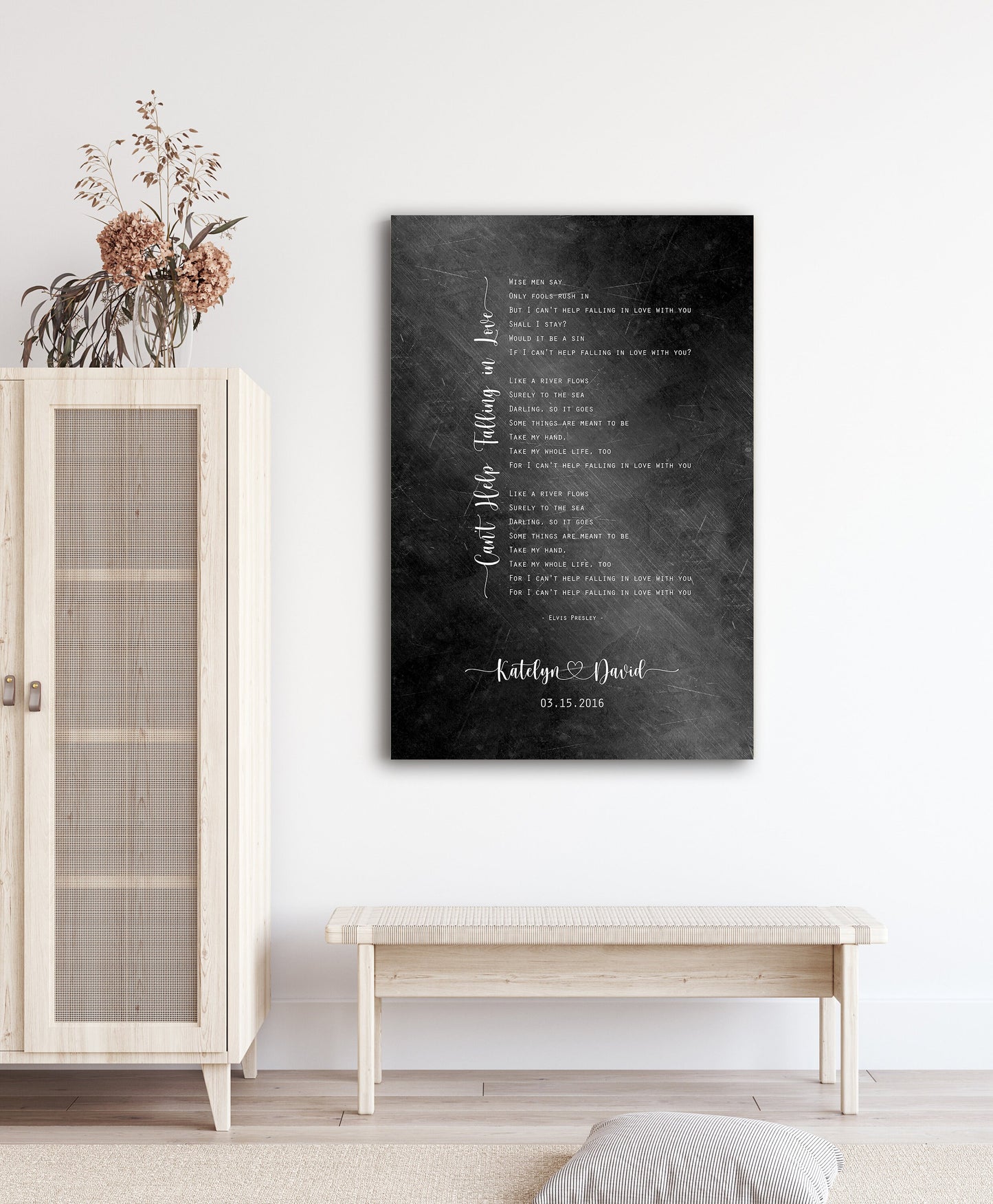 His & Her Custom Distressed Song Art - HoneycombProverbs - Gifts For The Couple - Iron Anniversary Gifts