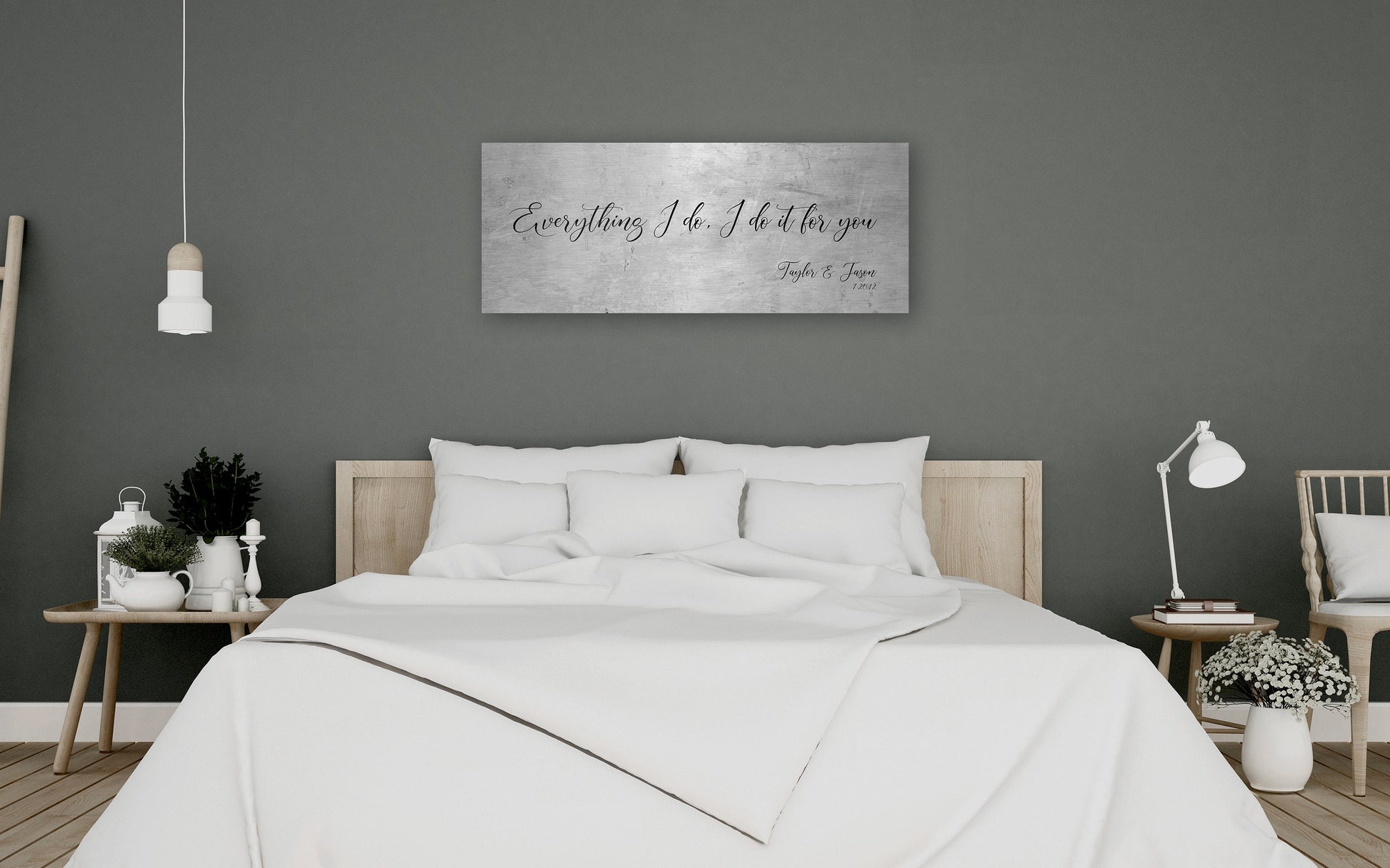 Custom Love Quote Sign for Couples - 10 Year Anniversary Gift - HoneycombProverbs - Signs - Rustic Lyrics Wall Decor