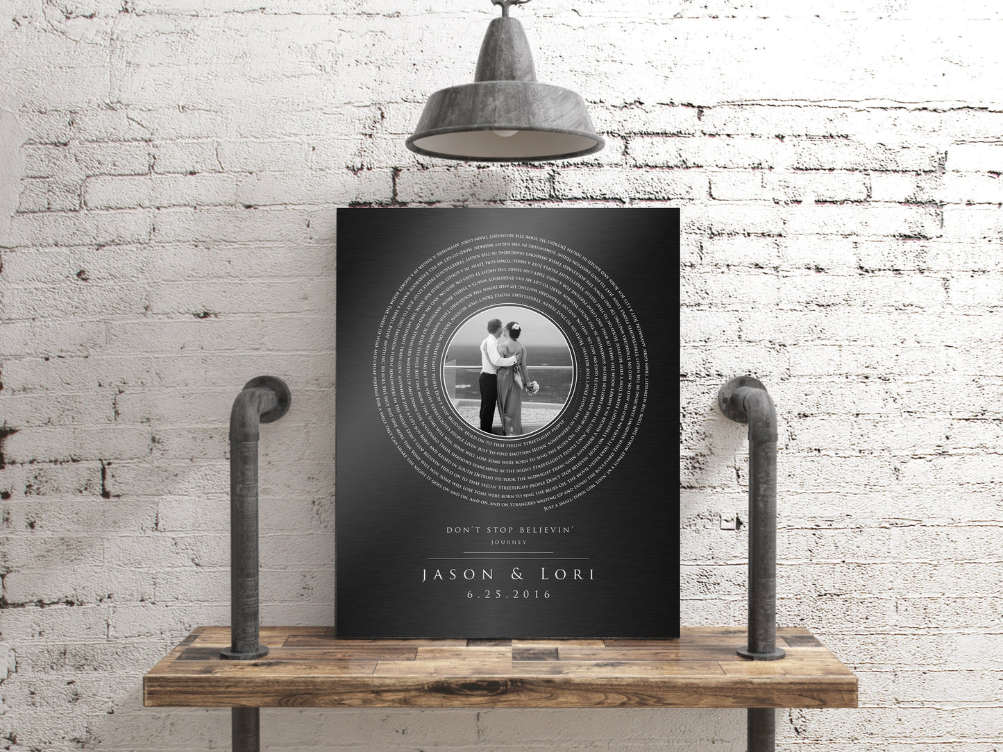 Personalized Vinyl Record art with Photo in Iron - HoneycombProverbs - Signs - Photo Lyrics Wall Art