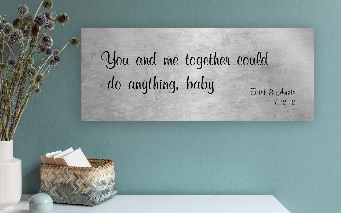 Custom Love Quote Sign for Couples - 10 Year Anniversary Gift - HoneycombProverbs - Signs - Rustic Lyrics Wall Decor