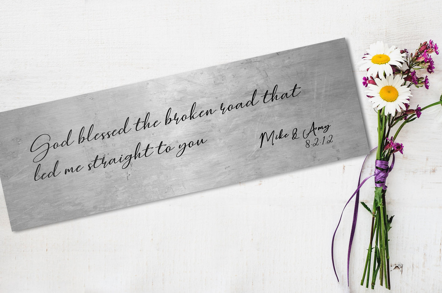 Romantic Tin Gift, Song quote sign - HoneycombProverbs - Signs - Rustic Lyrics Wall Decor