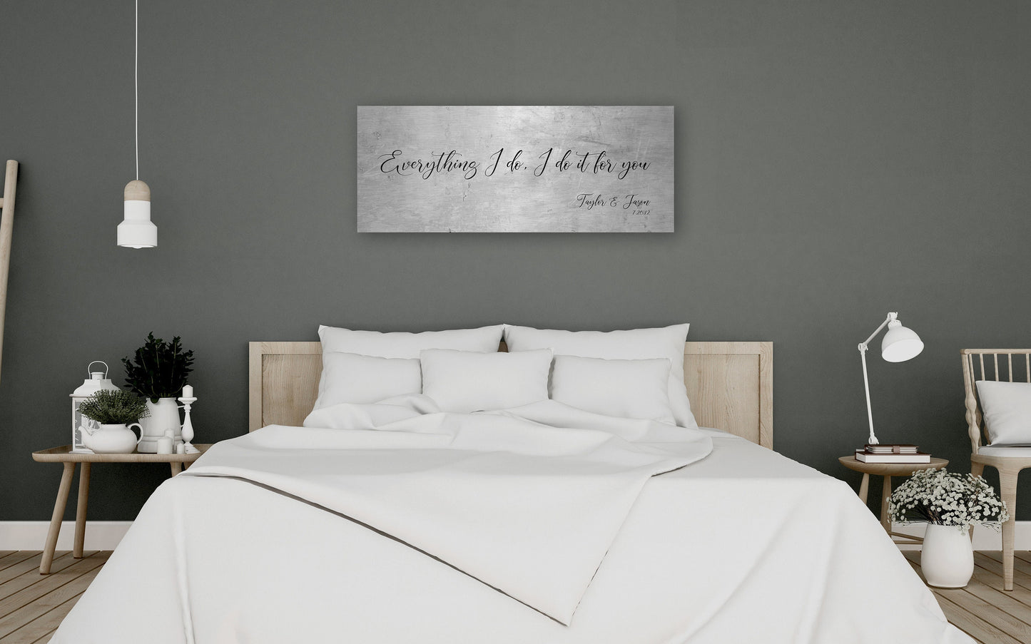 Romantic Tin Gift, Song quote sign - HoneycombProverbs - Signs - Rustic Lyrics Wall Decor