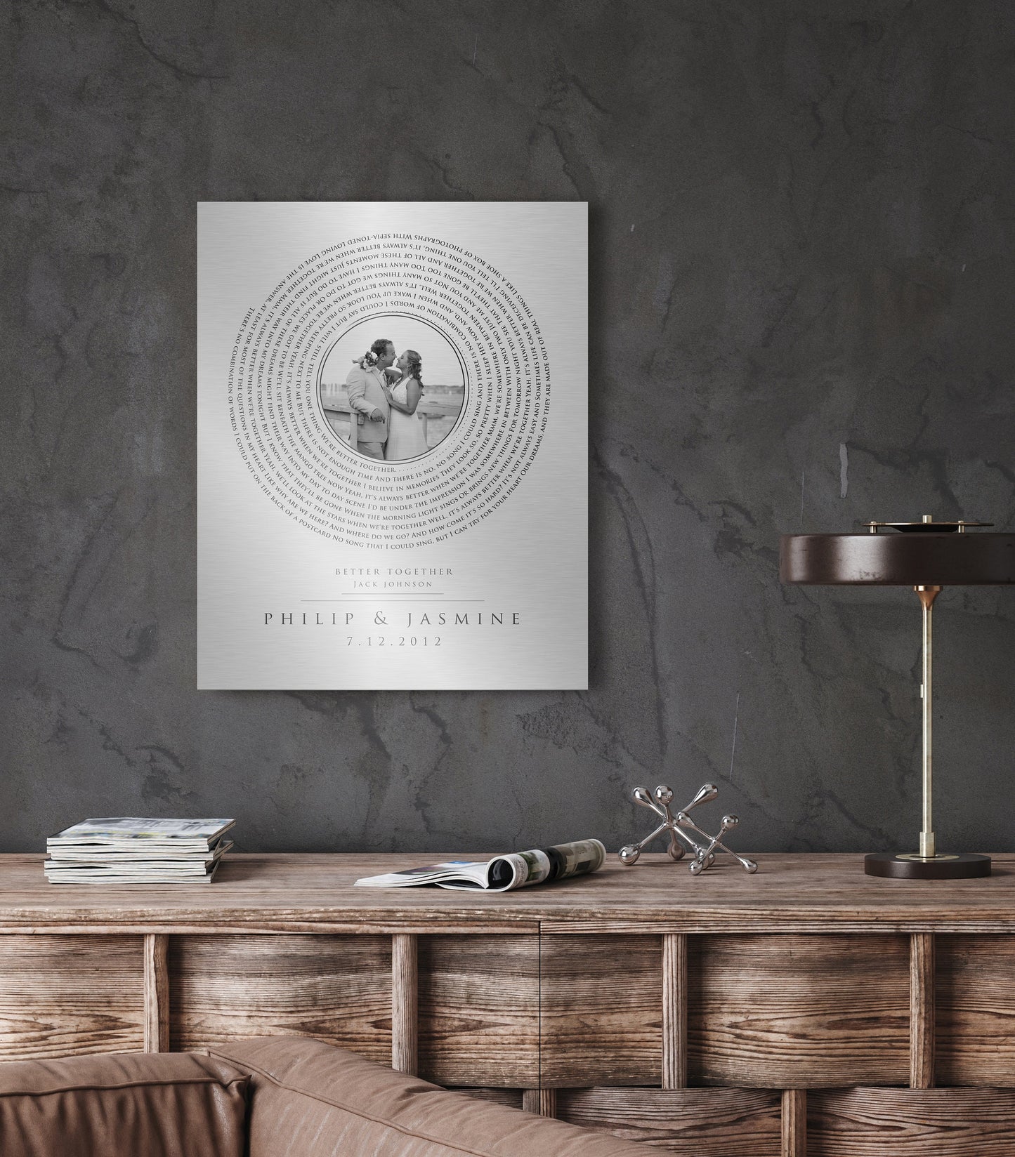 Personalized Photo Tin Vinyl Record Song Art, Song on Tin - HoneycombProverbs - Signs - Record Album Lyrics Art