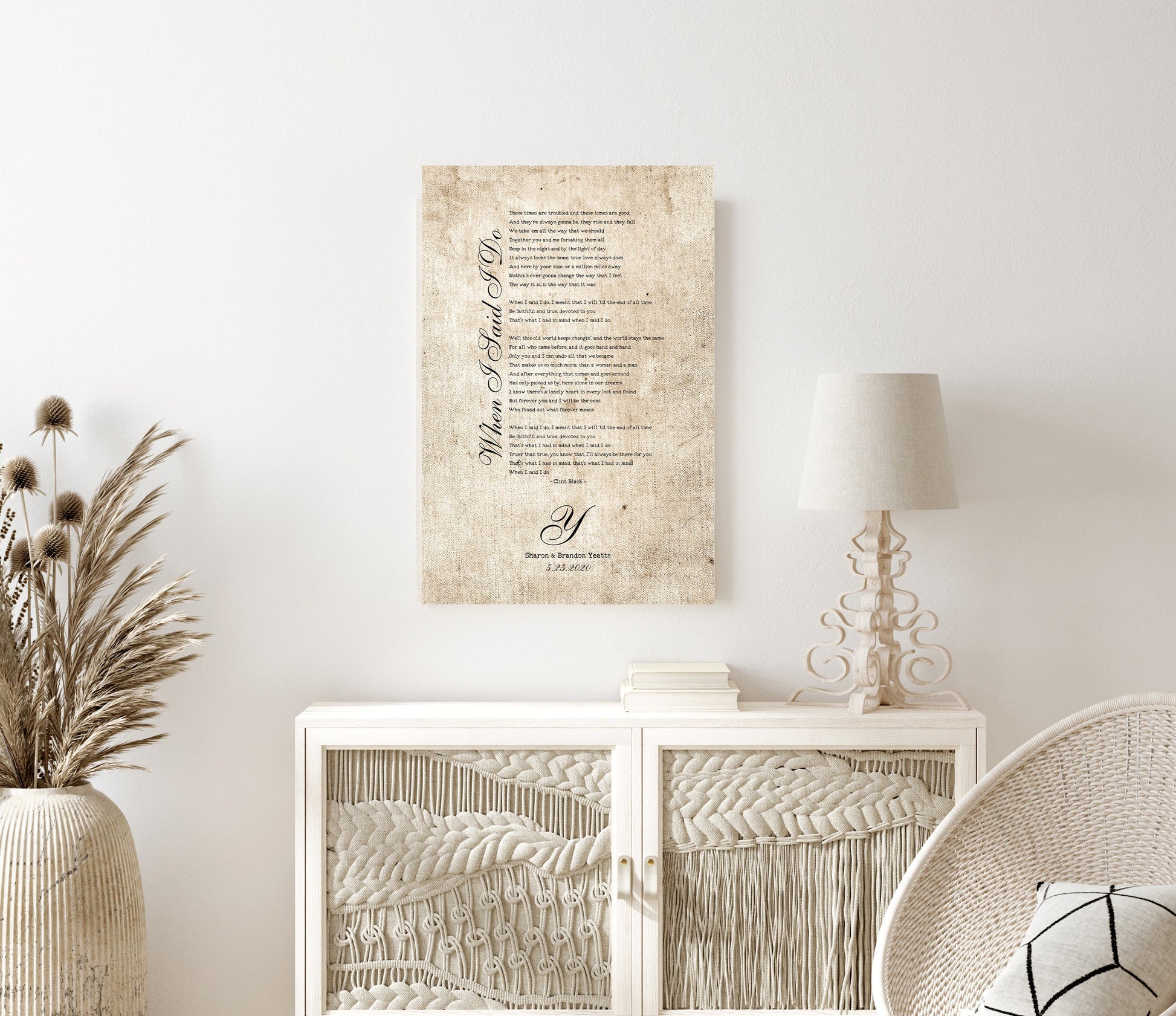 2nd Anniversary Heirloom, Our Song on Cotton - HoneycombProverbs - Giclée - 2nd Year Cotton Art