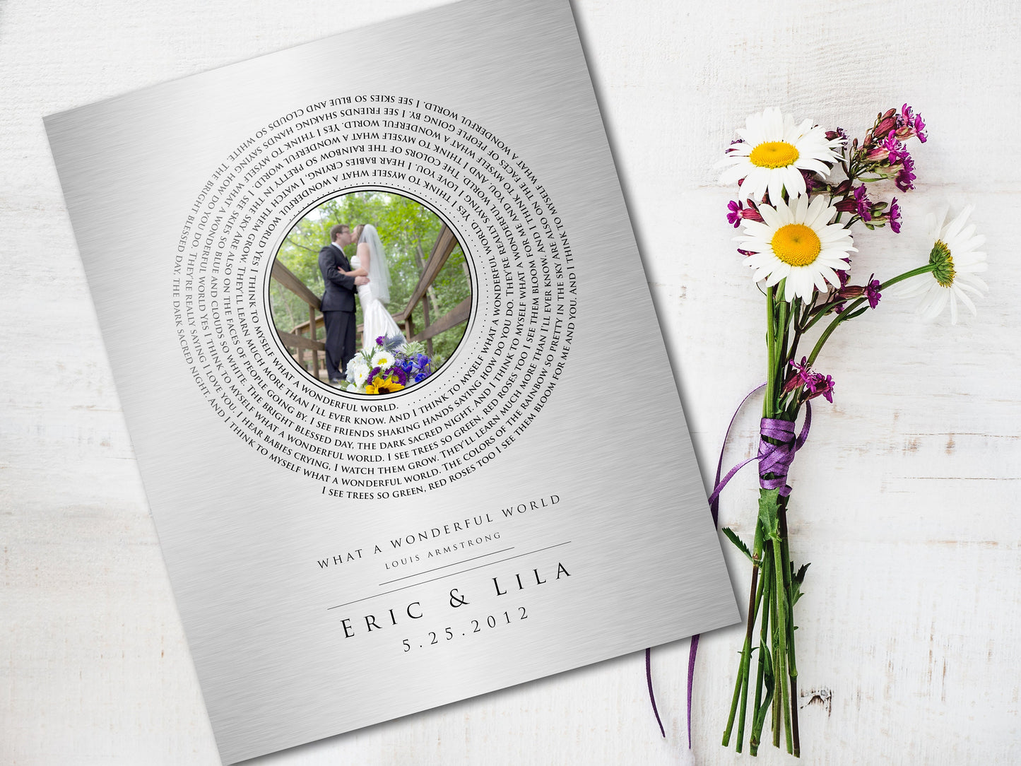 Personalized Photo Tin Vinyl Record Song Art, Song on Tin - HoneycombProverbs - Signs - Record Album Lyrics Art