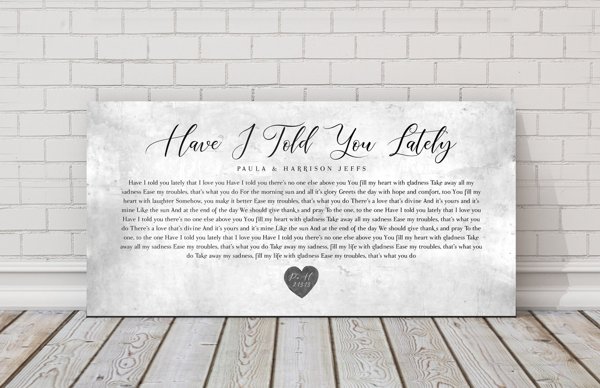 Custom Country Tin Wedding Song Lyric Sign - HoneycombProverbs - Signs - Tin Anniversary Gifts