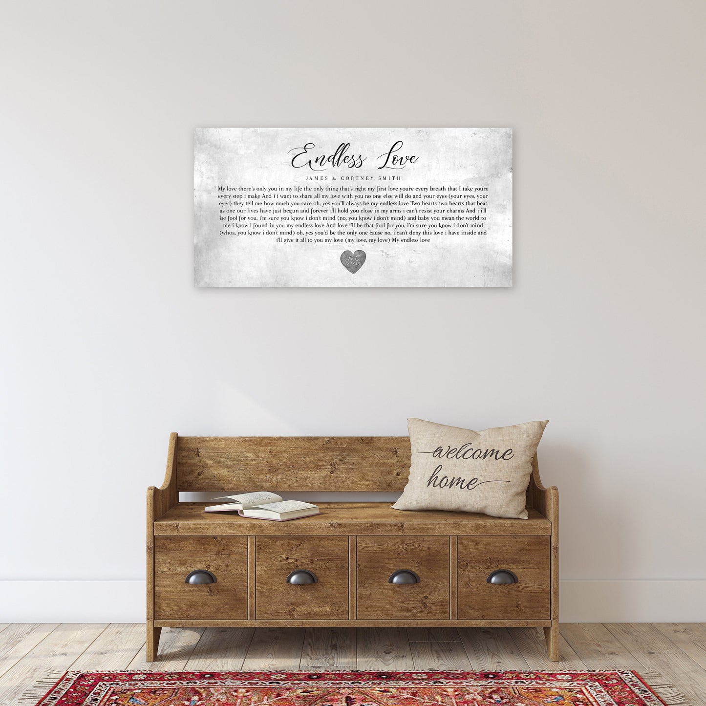 Custom Country Tin Wedding Song Lyric Sign - HoneycombProverbs - Signs - Tin Anniversary Gifts