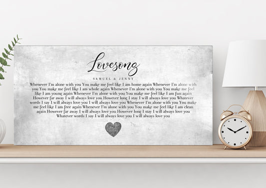 Custom Country Tin Wedding Song Lyric Sign - HoneycombProverbs - Signs - Tin Anniversary Gifts