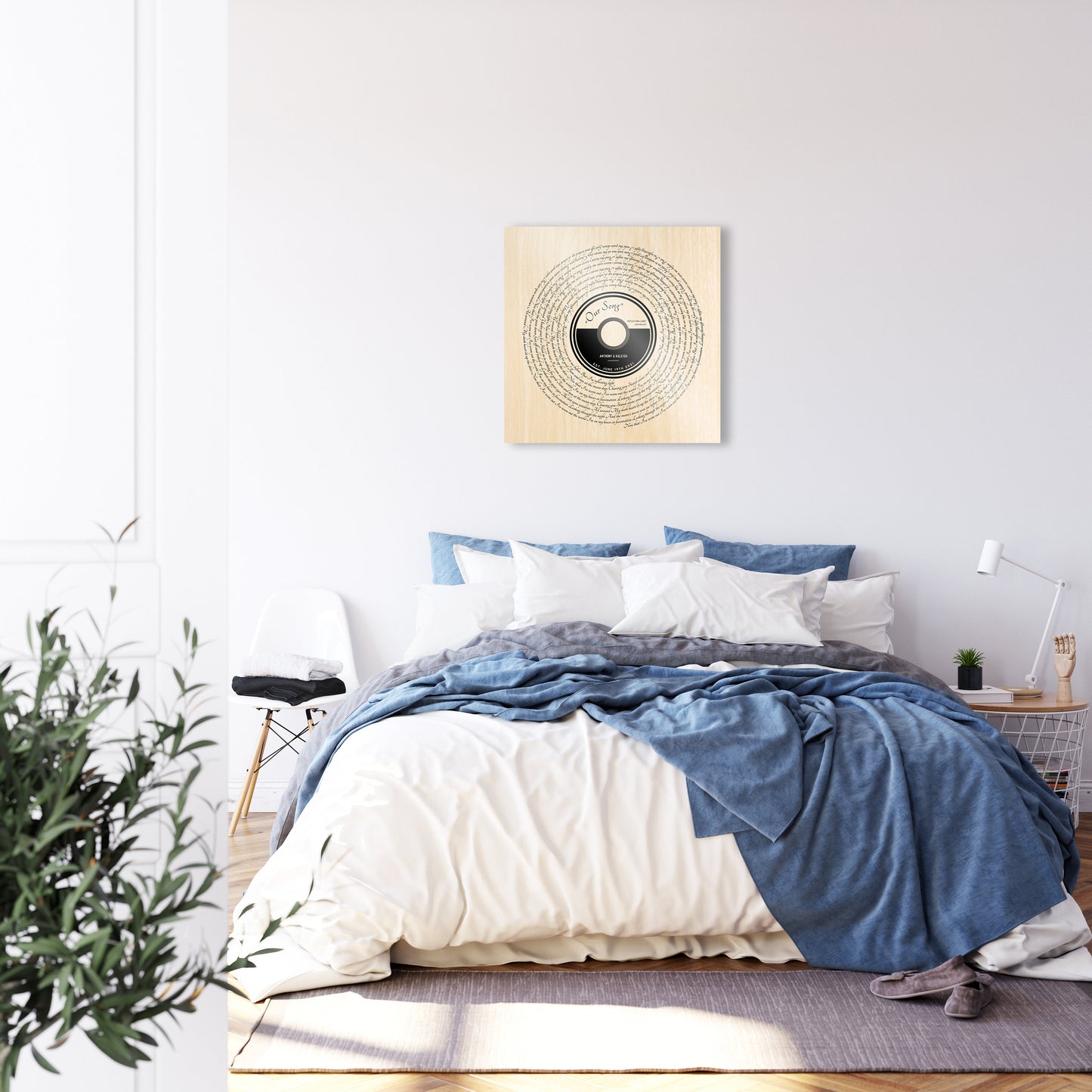 Song Lyric Record on Wood - HoneycombProverbs - Signs - Record Album Lyrics Art