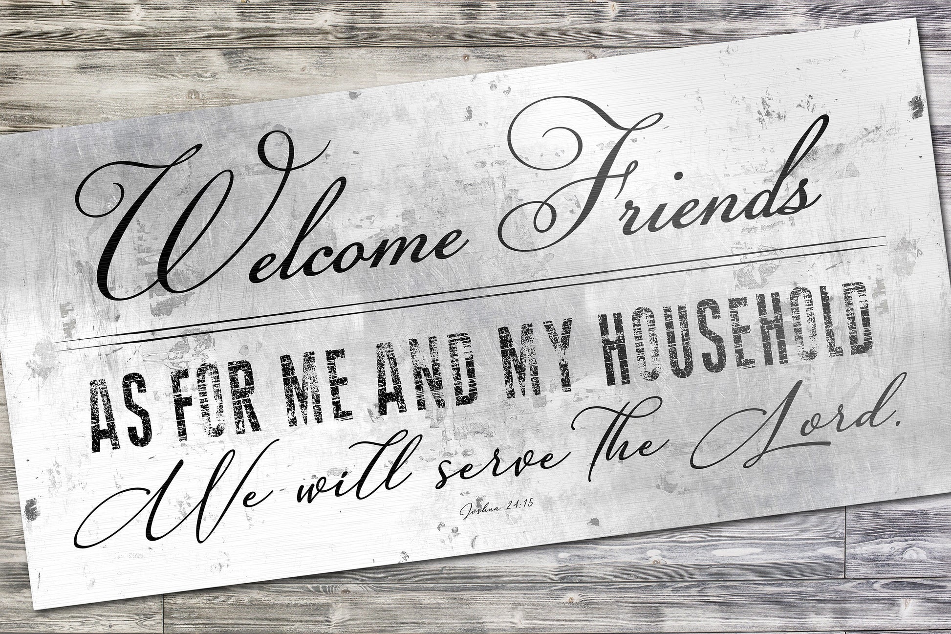 Christian Welcome Sign, Family Sign - HoneycombProverbs - Signs - Christian Wall Art