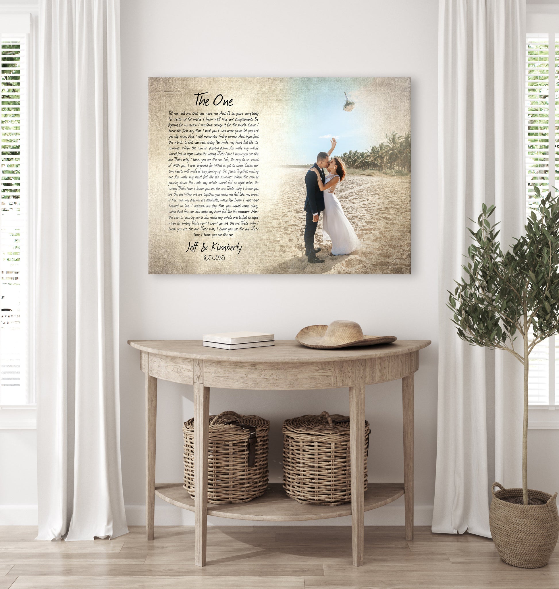 Timeless Melodies: Vintage Photo and Song Lyrics Canvas - HoneycombProverbs - Giclée - 2nd Year Cotton Art
