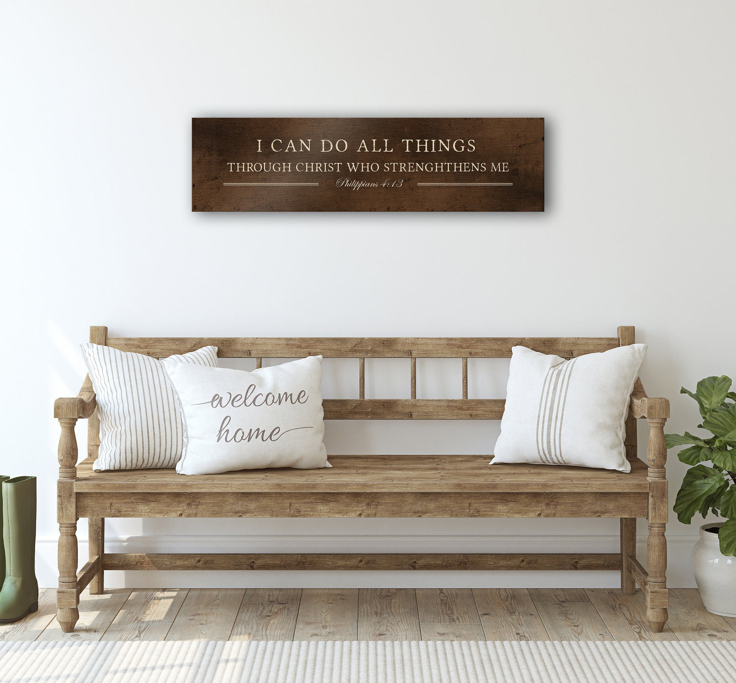 I can do all things, Phil 4:13 Bronze Sign - HoneycombProverbs - Religious Home & Decor - Christian Wall Art