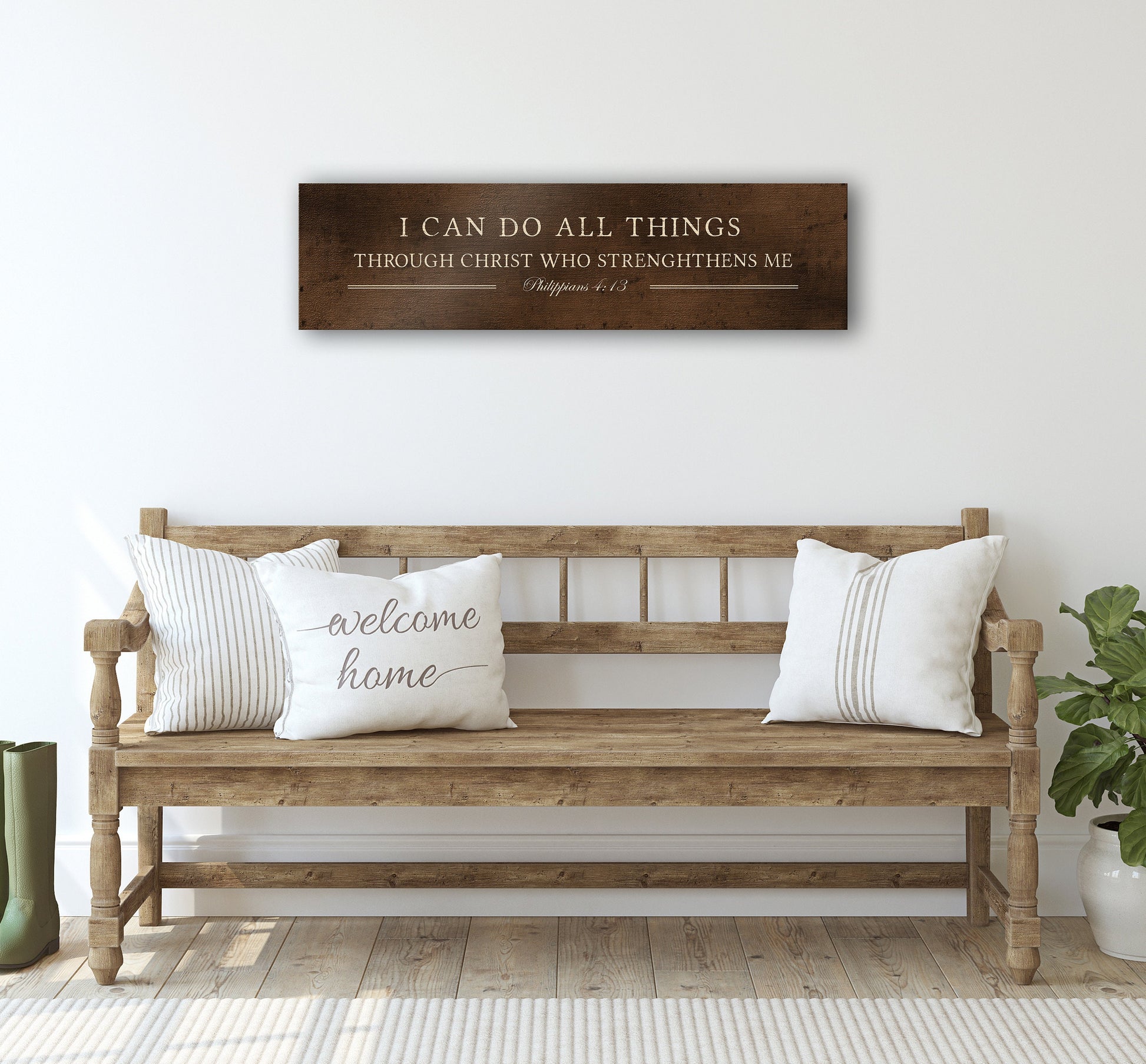 I can do all things, Phil 4:13 Bronze Sign - HoneycombProverbs - Religious Home & Decor - Christian Wall Art
