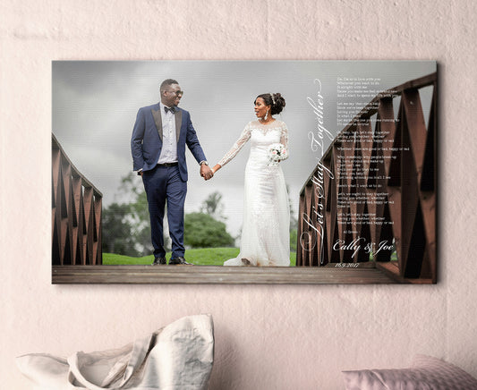 Elegant Cotton Song & Photo Canvas - HoneycombProverbs - Wall Decor - Photo Lyrics Wall Art