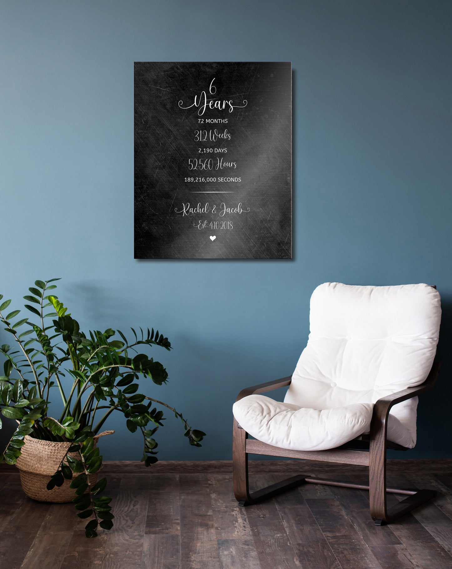 Years Months Weeks Days Tin or Iron Anniversry Plaque - HoneycombProverbs - Signs - Tin Anniversary Gifts