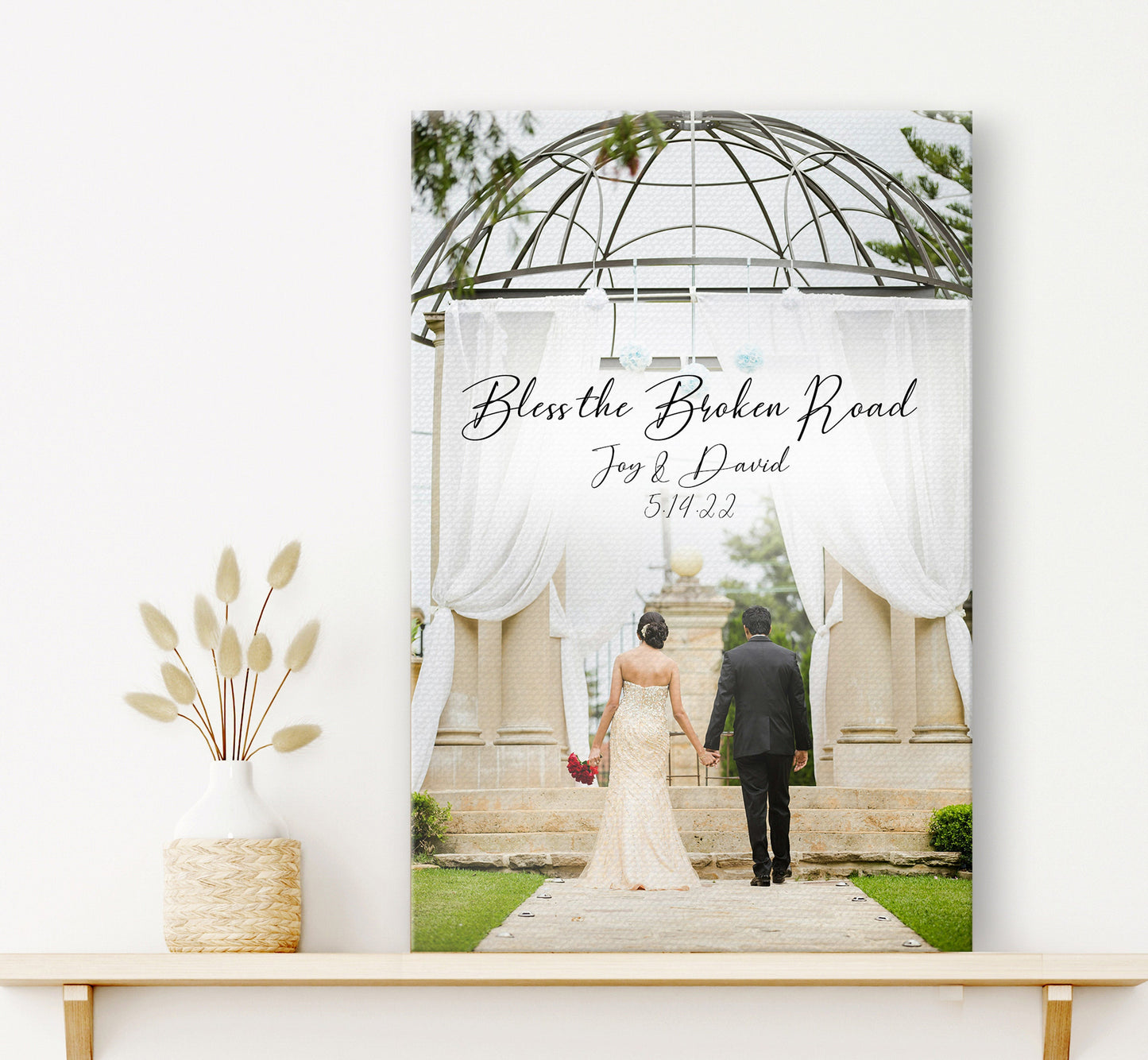 Cotton Canvas, Photo Gift with Song - HoneycombProverbs - Wall Decor - Photo Lyrics Wall Art