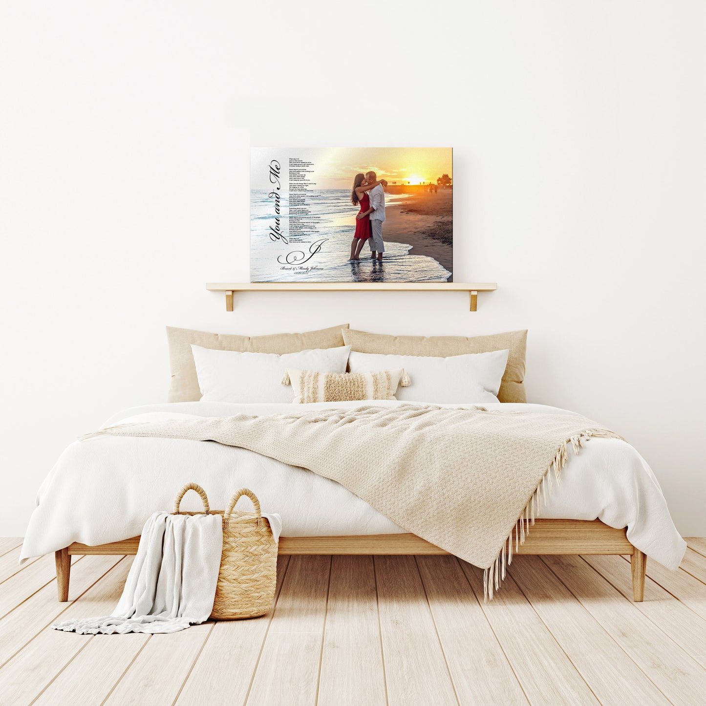 Elegant Cotton Song & Photo Canvas - HoneycombProverbs - Wall Decor - Photo Lyrics Wall Art