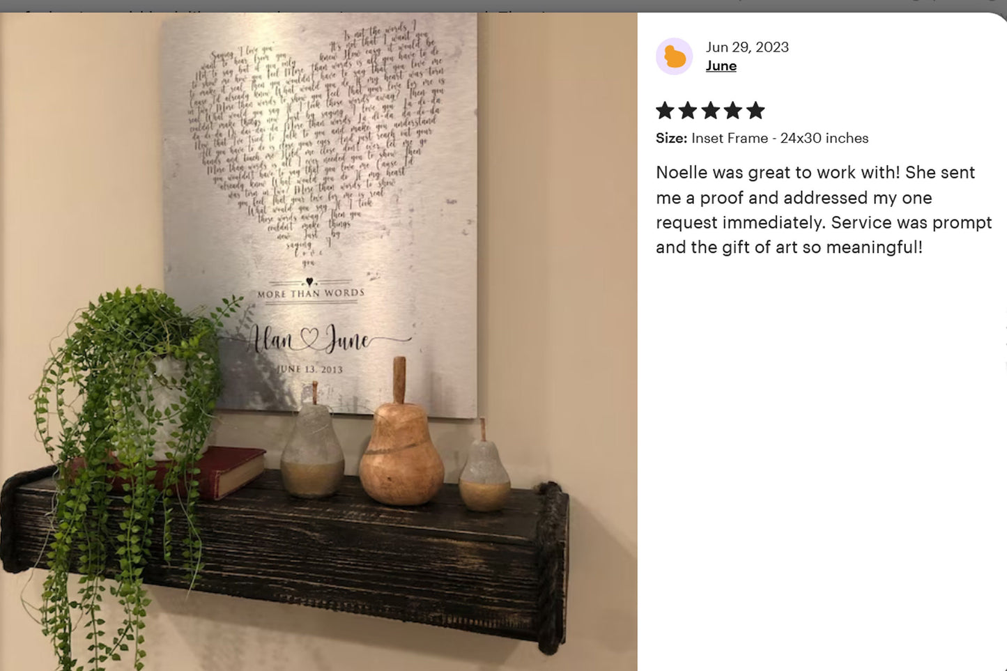 Rustic Heart Shape Song Lyric Sign on Tin - HoneycombProverbs - Signs - Modern Lyrics Wall Decor