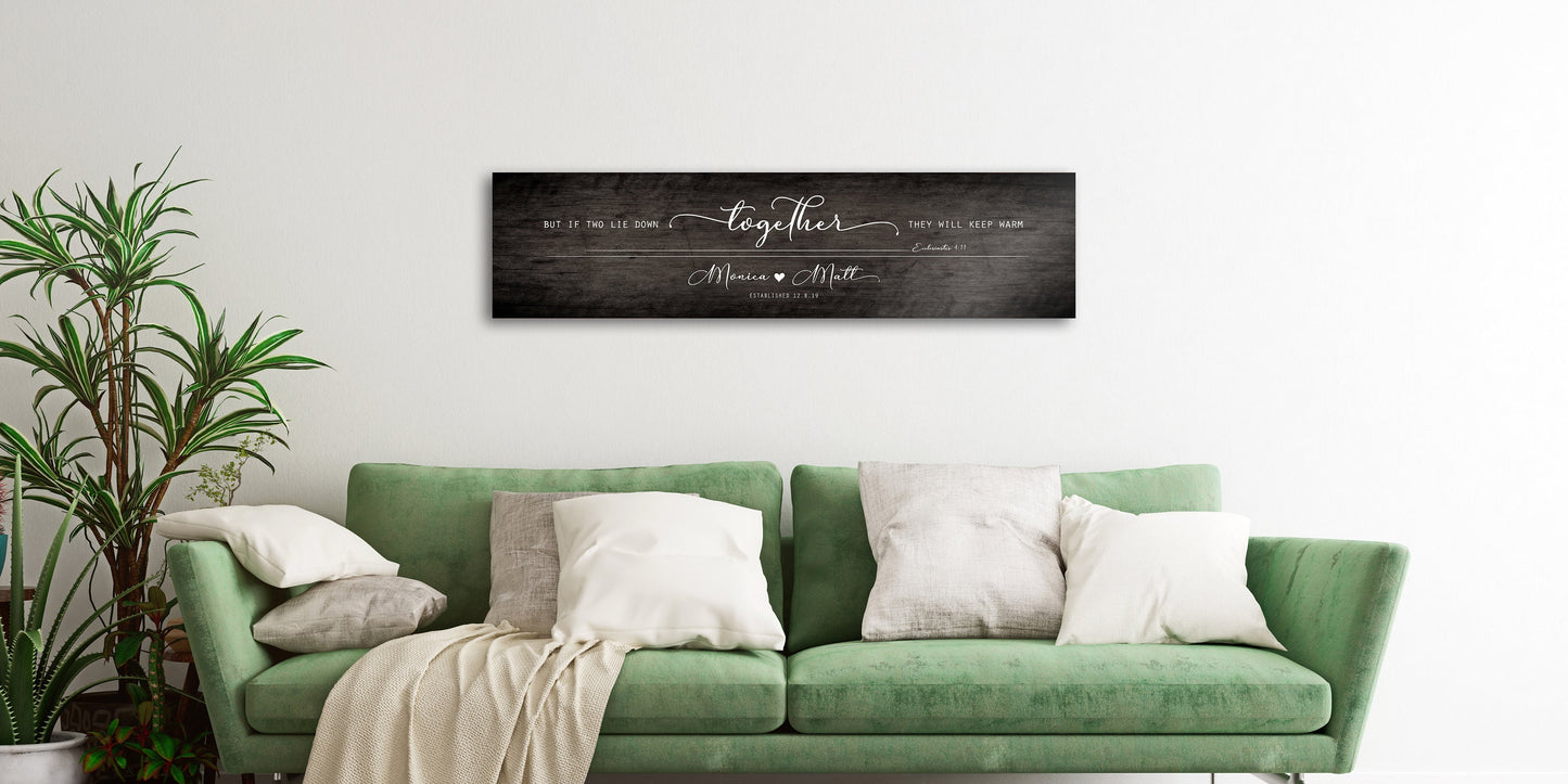 Christian Rustic Farmhouse Couples Personalized Decor, Wood Bedroom Sign - HoneycombProverbs - Signs - 5 year anniversary gifts