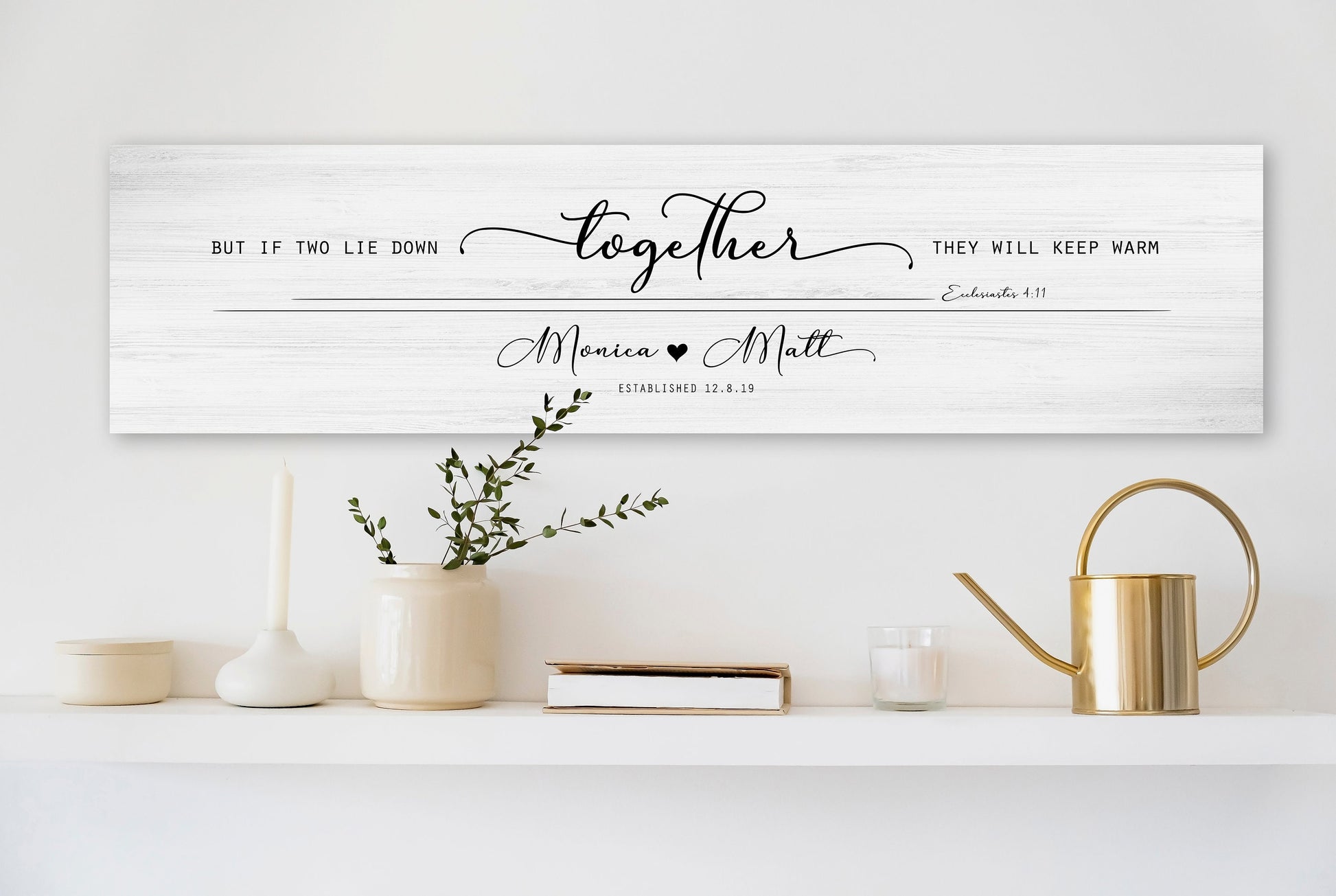 Christian Rustic Farmhouse Couples Personalized Decor, Wood Bedroom Sign - HoneycombProverbs - Signs - 5 year anniversary gifts