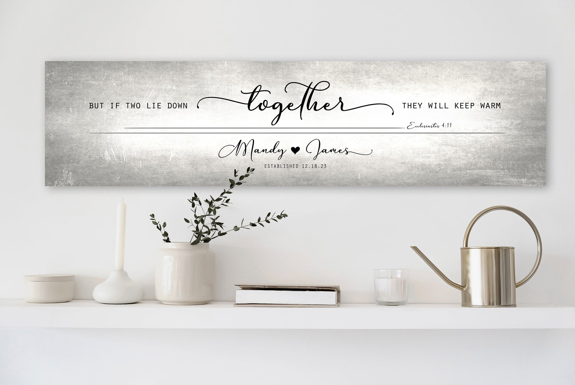 Elegant Iron Sign for Couples, Personalized Words of Wisdom for Couples Art - HoneycombProverbs - Signs - Name Signs Wall Art