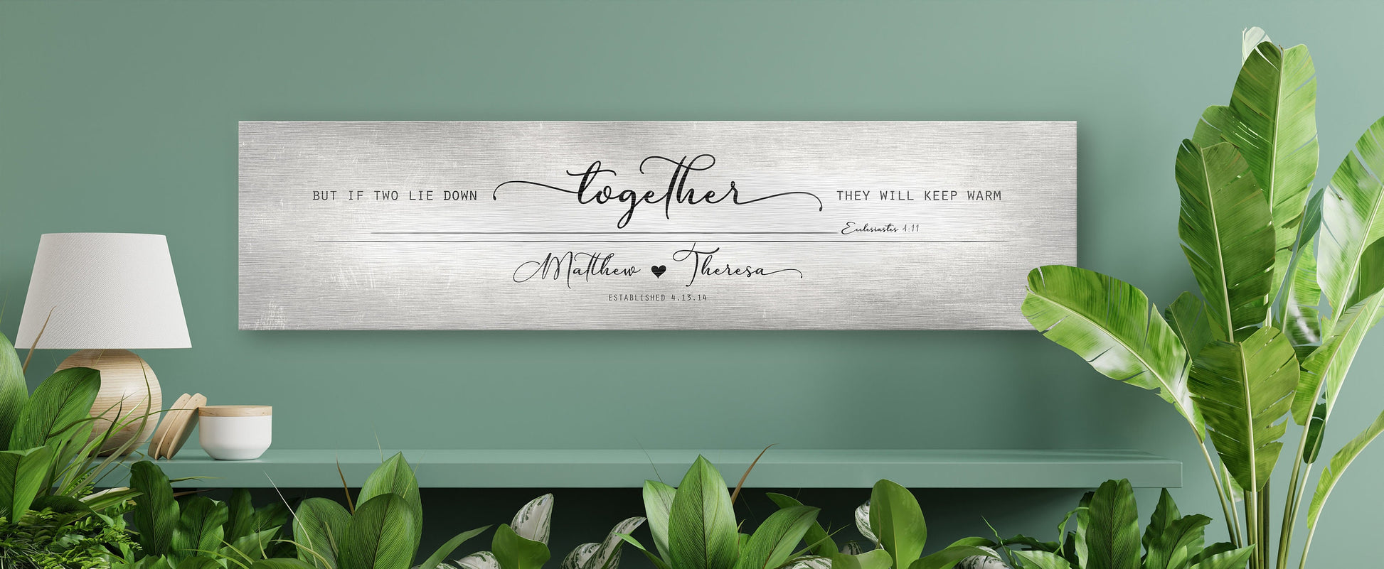 Tarnished Tin Words of Wisdom for Couple's Sign, Christian Decor for Bedroom - HoneycombProverbs - Signs - Christian Wall Art