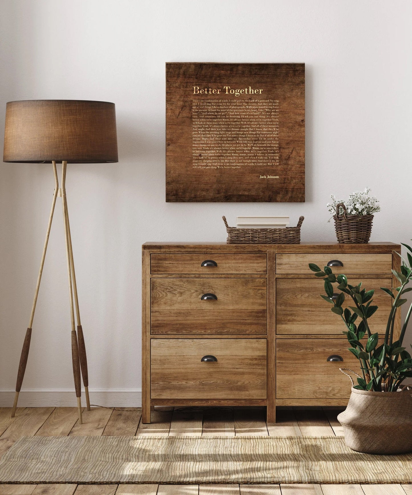 Rustic Farmhouse Wooden Lyric Plaque - HoneycombProverbs - Signs - Rustic Lyrics Wall Decor