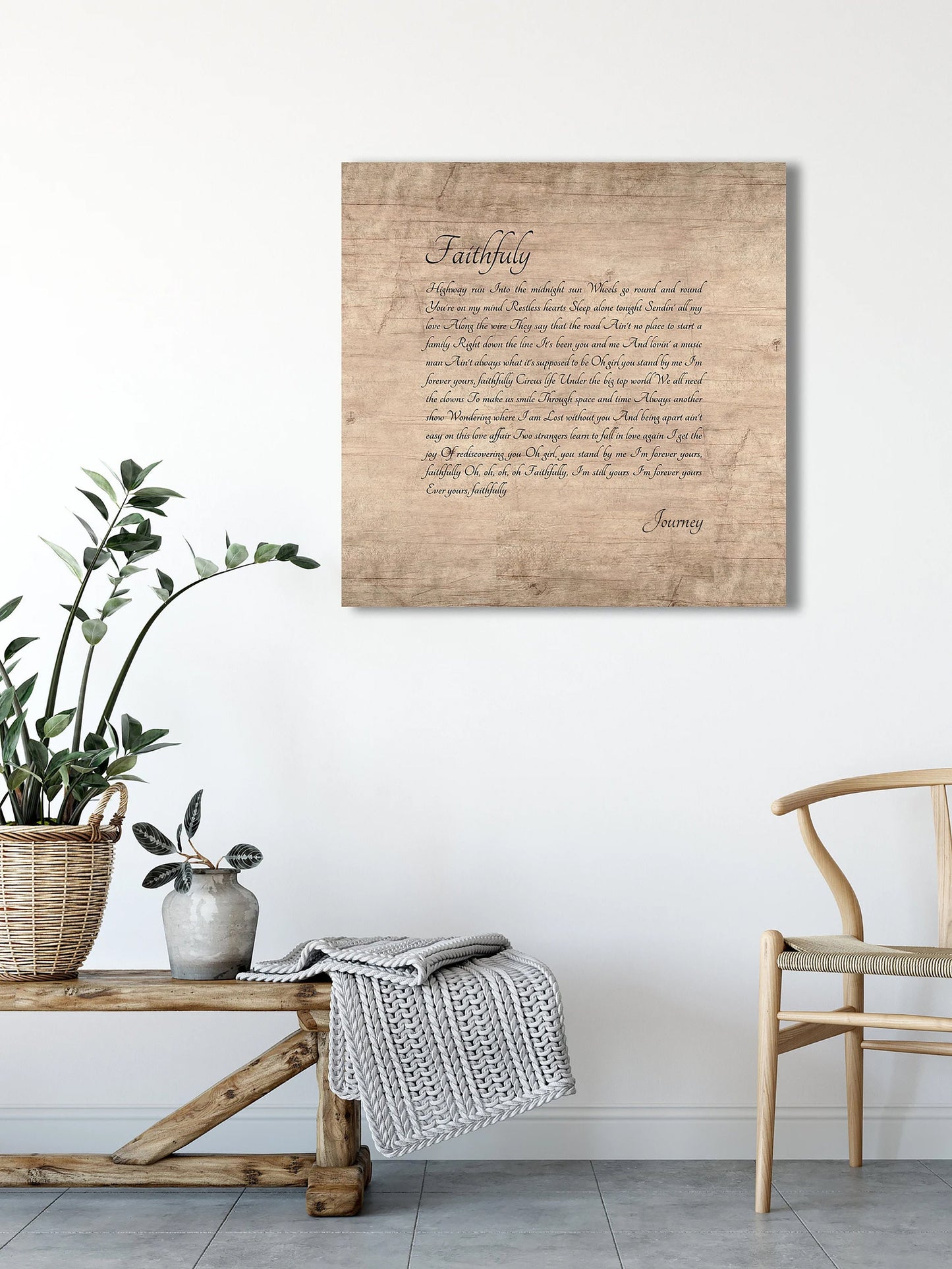 Rustic Farmhouse Wooden Lyric Plaque - HoneycombProverbs - Signs - Rustic Lyrics Wall Decor