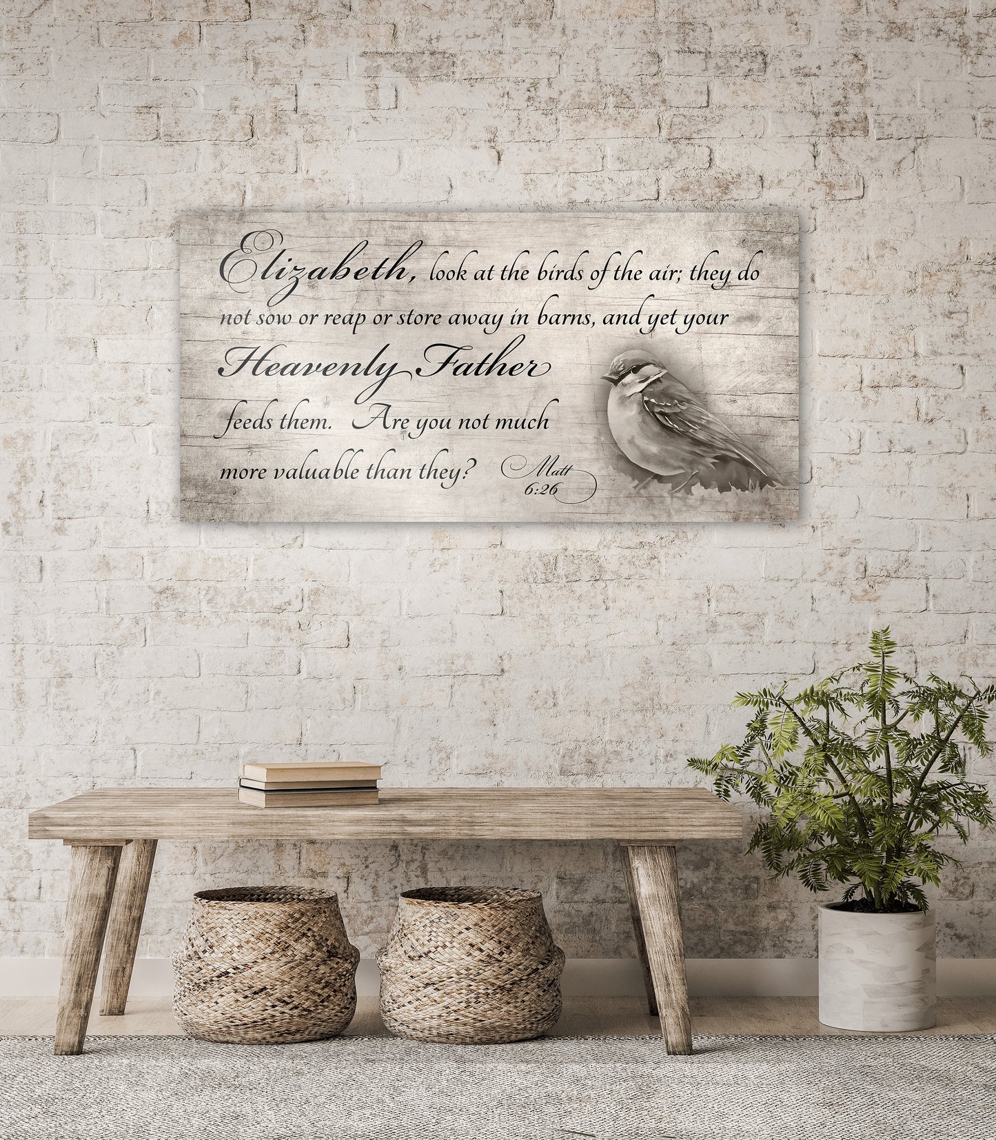 Look at the birds, Farmhouse Scripture Art - HoneycombProverbs - Signs - Christian Wall Art