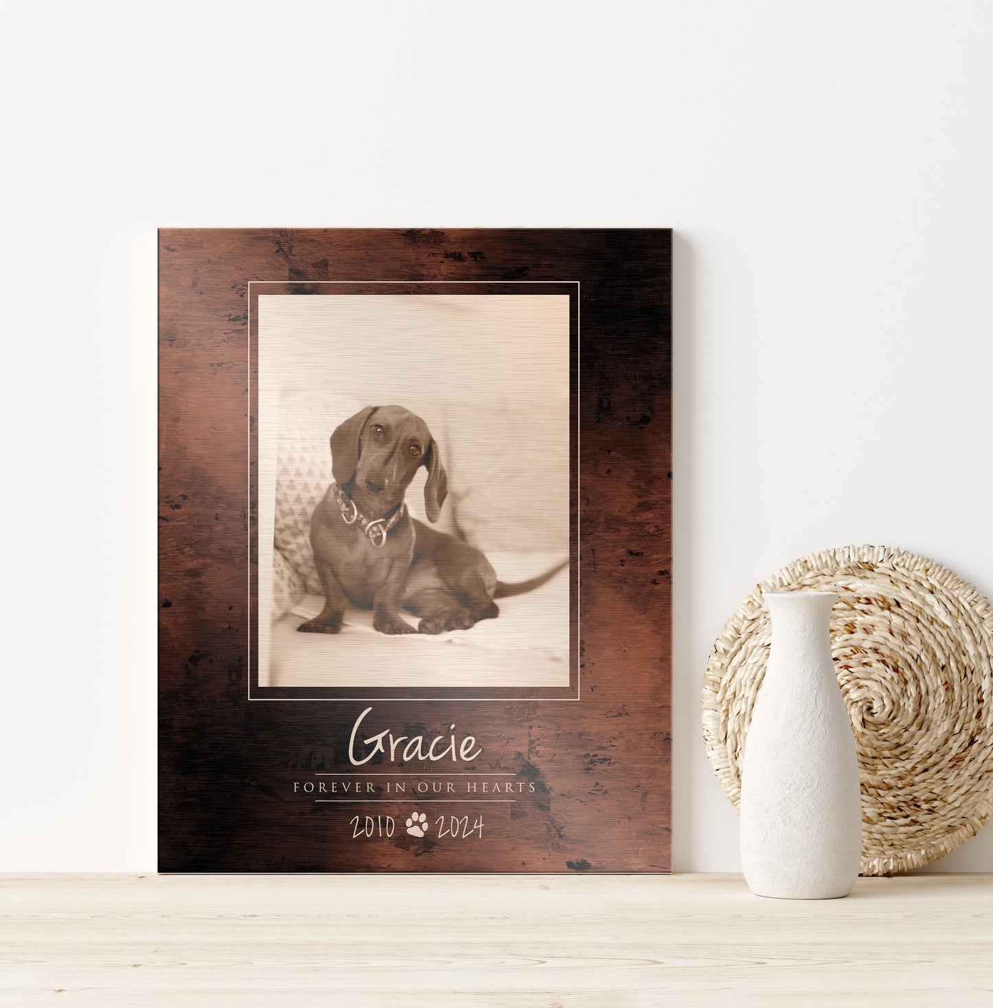 "Forever in Our Hearts" Pet Memorial Plaque - HoneycombProverbs - Signs - Photo Plaques