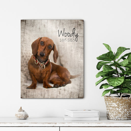 Rustic Pet Portrait on Wood - HoneycombProverbs - Religious Home & Decor - Photo Plaques