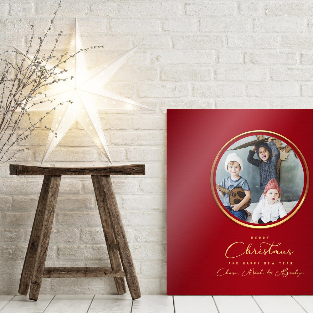 
                  
                    Merry Christmas Photo Gift, Long Distance Christmas gift from family, Personalized Metallic Christmas Decor, Merry Christmas Photo Plaque
                  
                