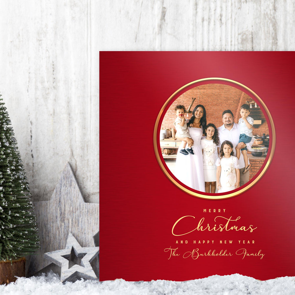 
                  
                    Merry Christmas Photo Gift, Long Distance Christmas gift from family, Personalized Metallic Christmas Decor, Merry Christmas Photo Plaque
                  
                