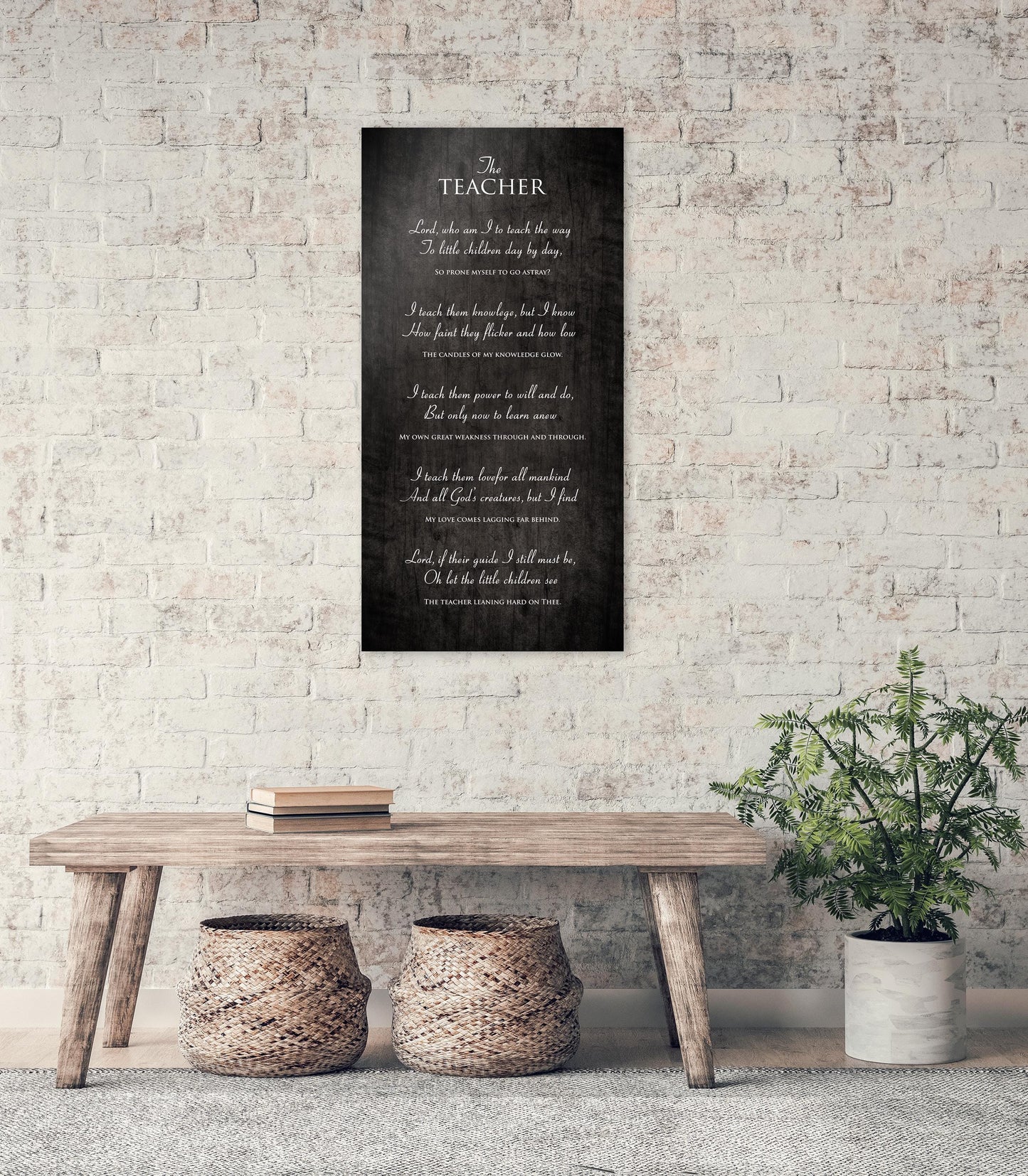 
                  
                    The Teacher Poem, on wood, Prayer for Teacher, Christian Gift for Teacher, Plaque with poem for teacher, Teacher Day, Teacher thank you gift
                  
                