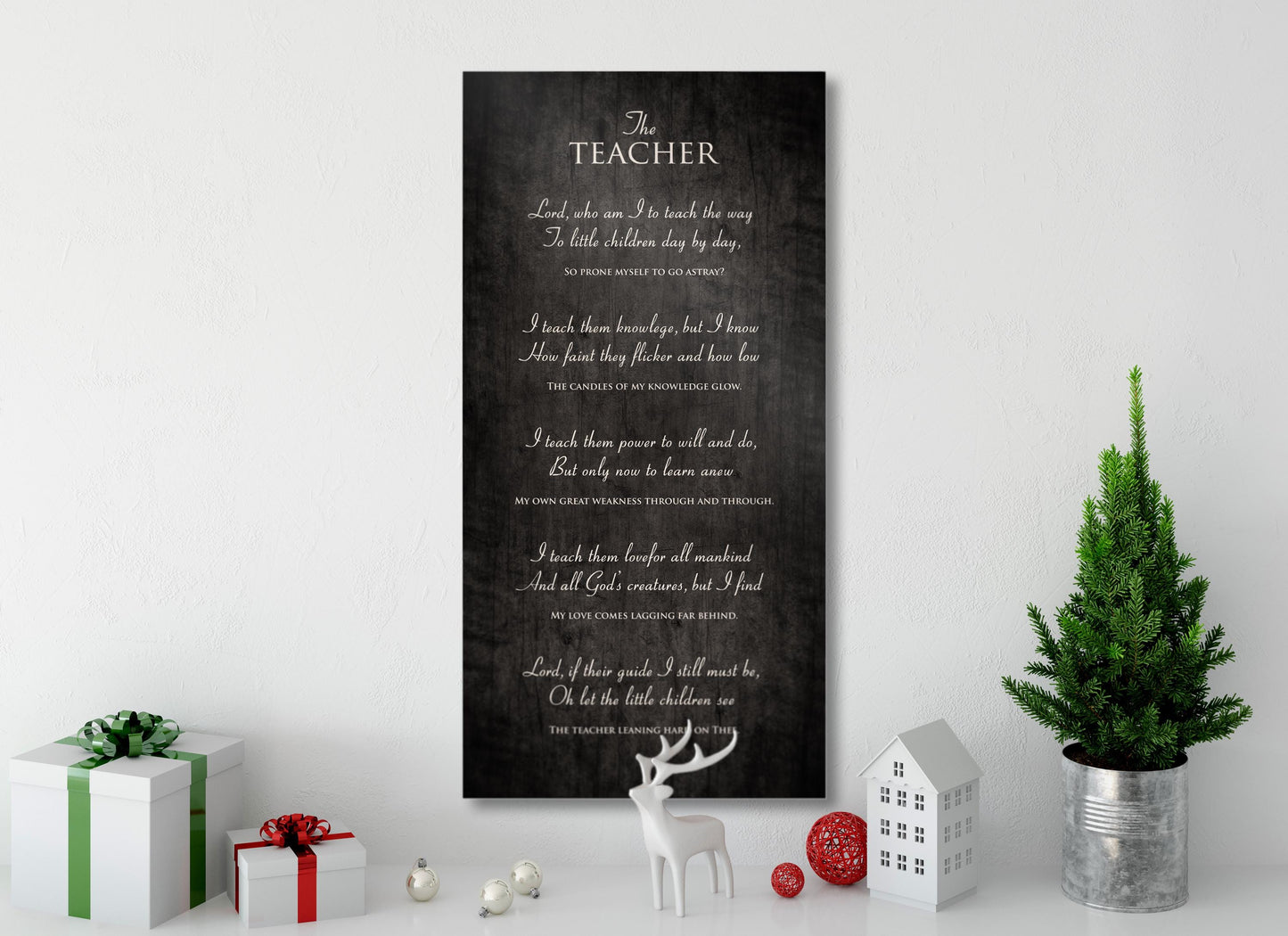 
                  
                    The Teacher, Rustic Poem on Wood, Teacher Prayer Sign, Christian Gift for Teacher, Teacher's Day Gift, Encouraging gift idea for Teacher
                  
                