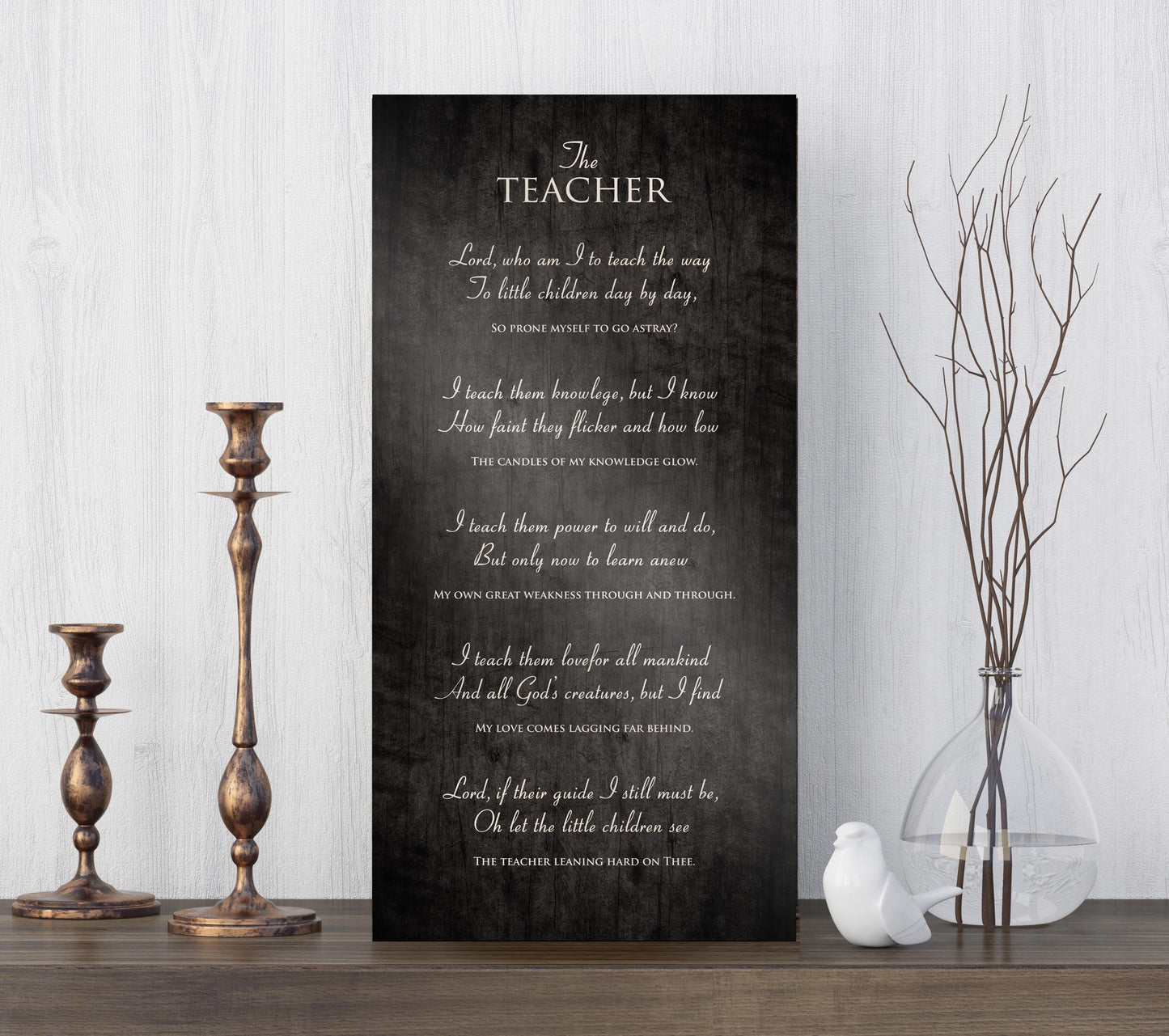 
                  
                    The Teacher Poem, on wood, Prayer for Teacher, Christian Gift for Teacher, Plaque with poem for teacher, Teacher Day, Teacher thank you gift
                  
                