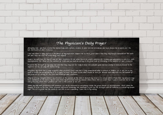 The Physicians Daily Prayer Artisan crafted Wood Wall decor or plaque
