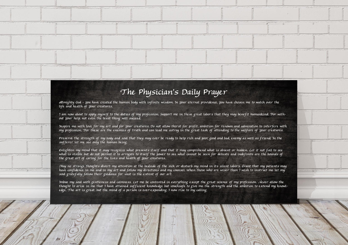 The Physicians Daily Prayer Artisan crafted Wood Wall decor or plaque