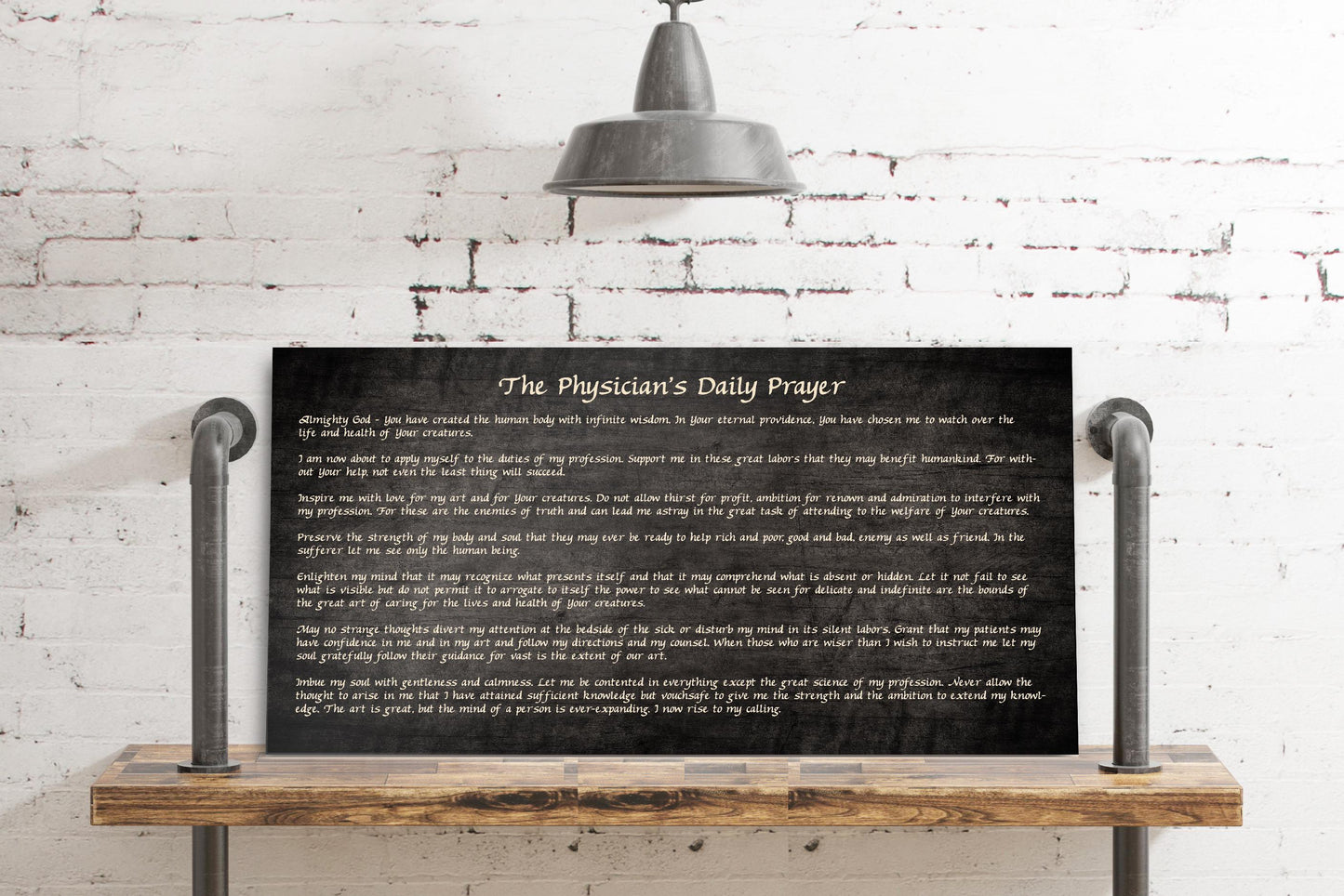 "The Physician's Daily Prayer" Rustic Tribute on Wood - HoneycombProverbs - Signs - Christian Wall Art