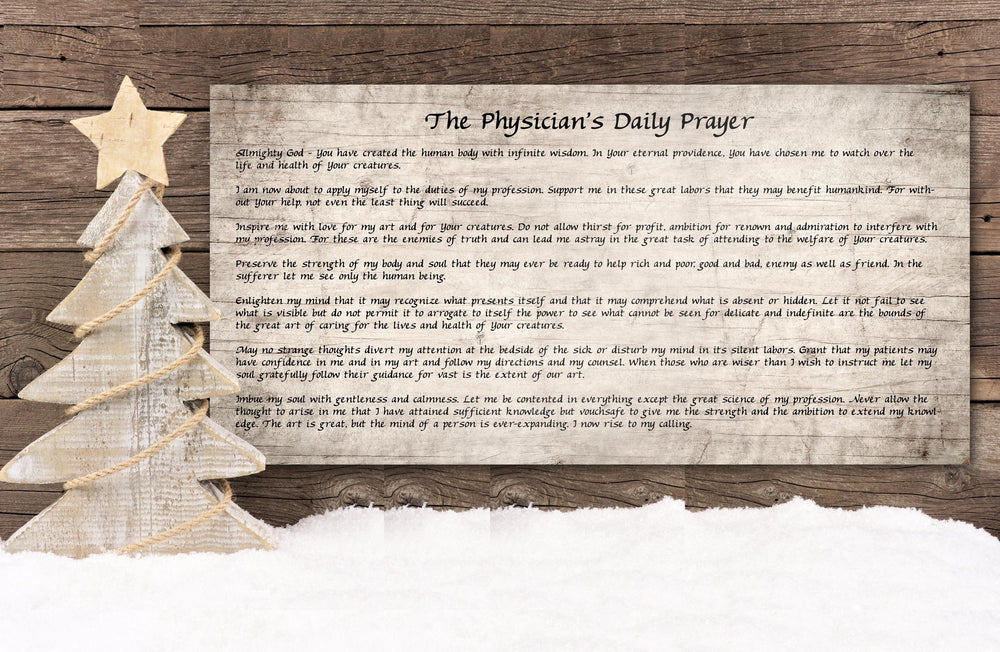 The Physician's Daily Prayer Artisan crafted Wood Wall decor or plaque