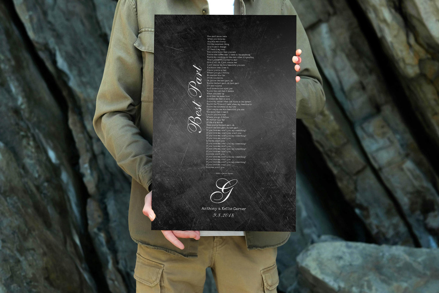 iron anniversary gift, custom song plaque, 6 year anniversary gift, lyric sign