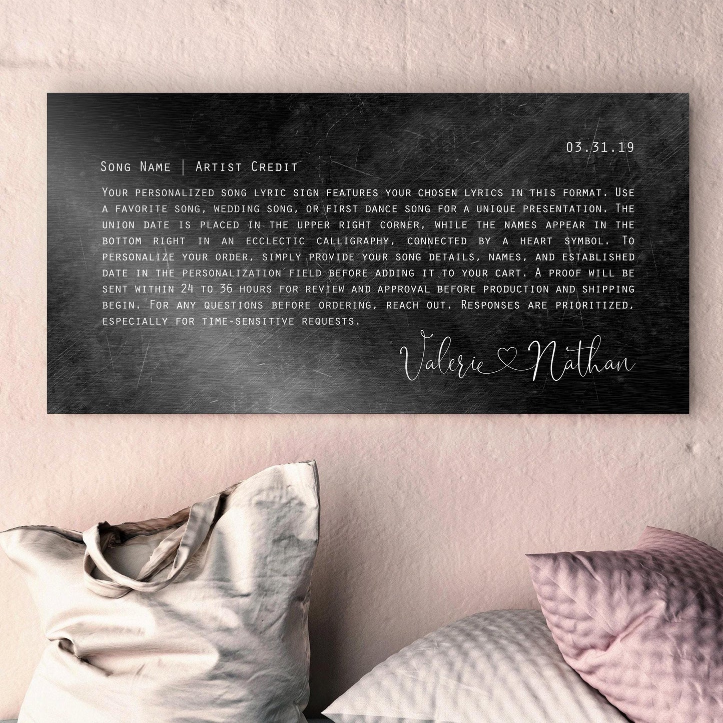 6 year iron gift for wife, personalized wall decor, iron gift for husband, 6th anniversary gift